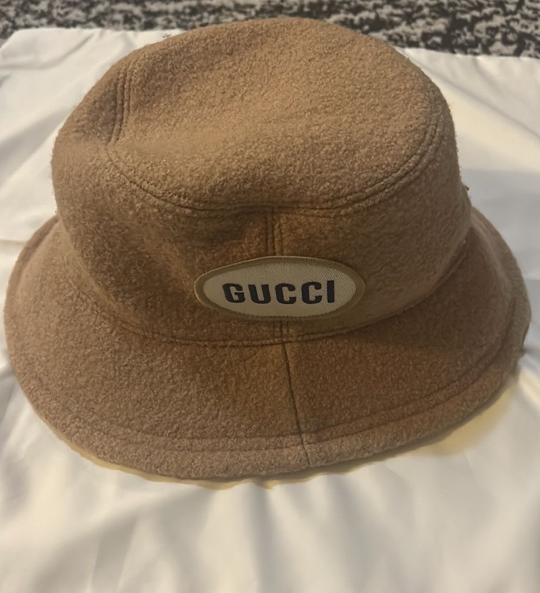 Gucci Gucci Felted Wool Bucket Hat with Patch Unisex Style size L Size ONE SIZE - 2 Thumbnail
