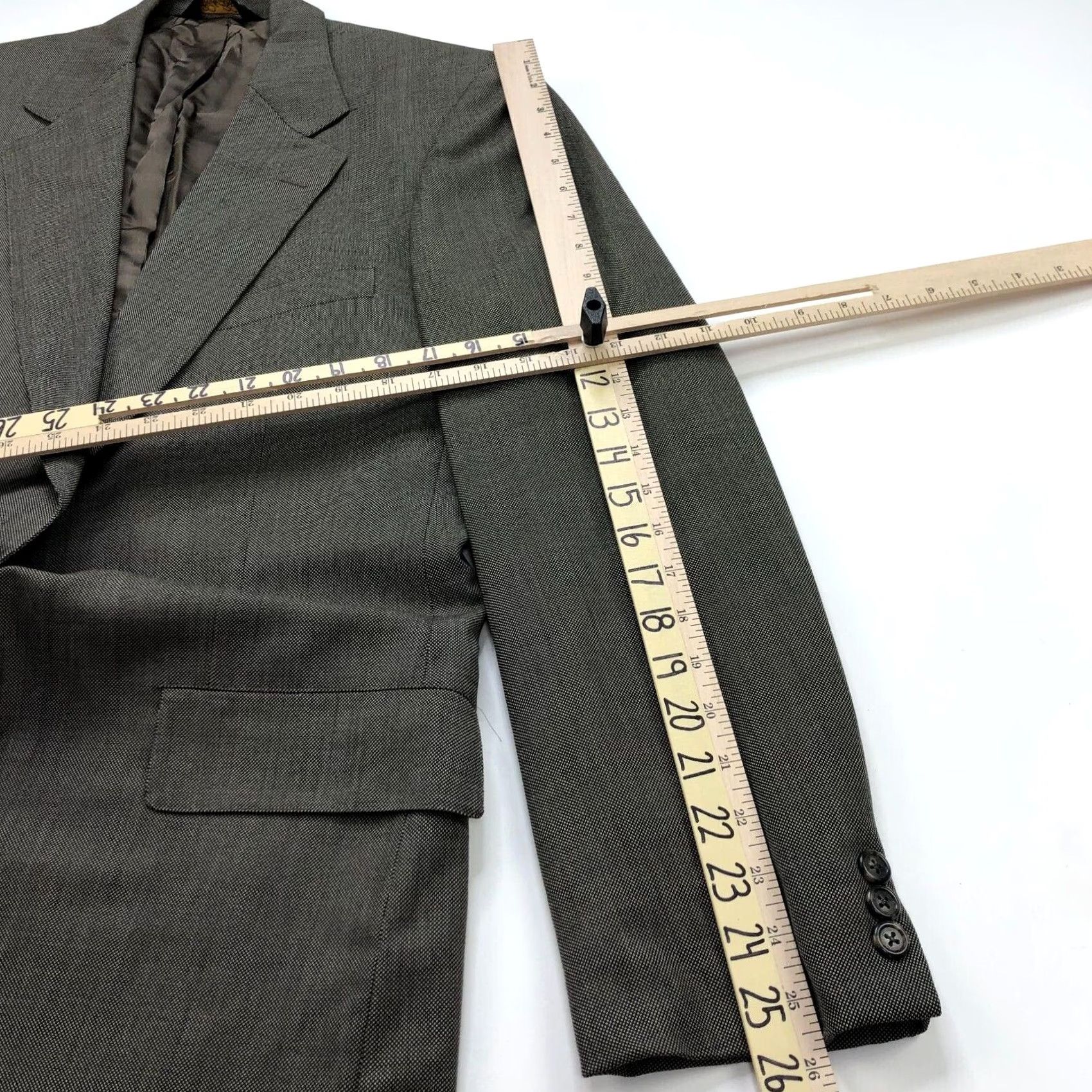 Brooks Brothers Brooks Brothers 42 Long Men's Wool Blend Two Suit Sport Coat Jacket Brown Notch Lapel Single-Breasted Two-Button Blazer/Coat N/A Size 42R - 7 Thumbnail