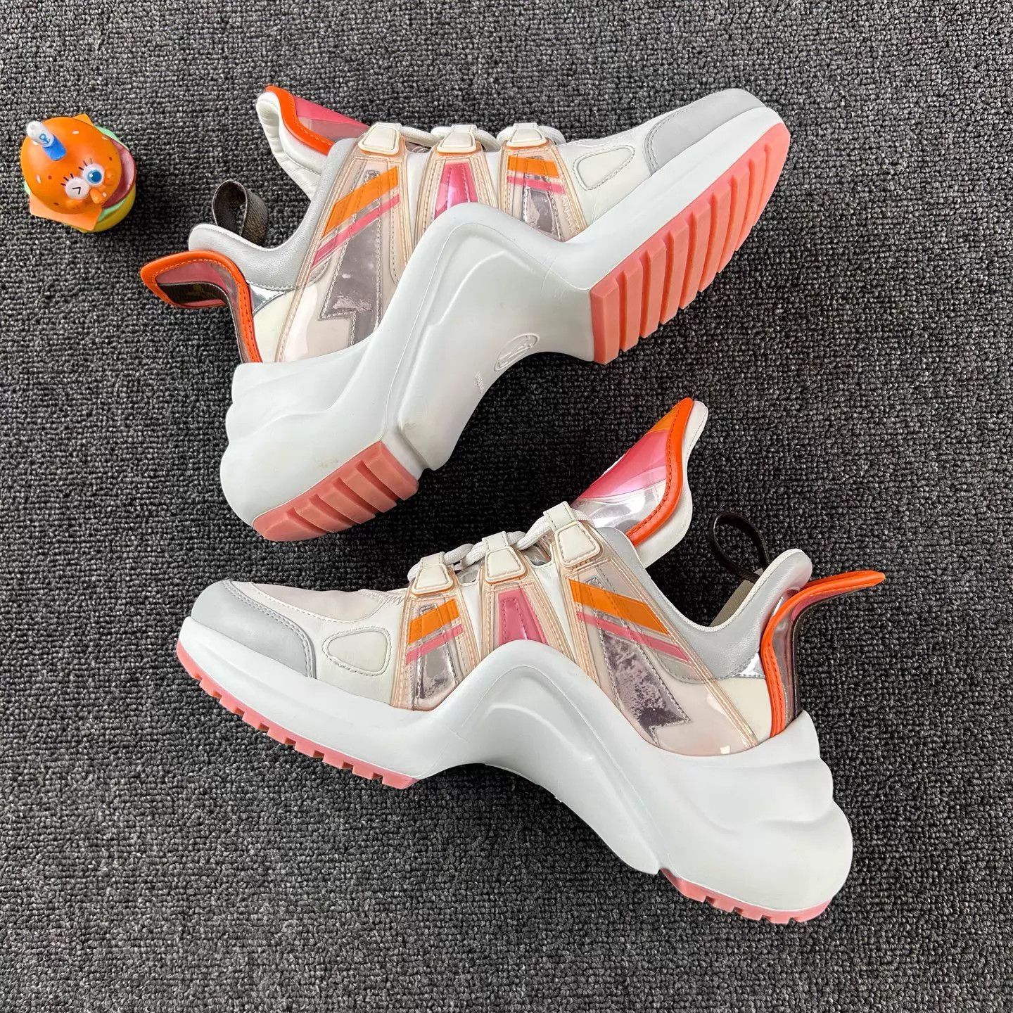 Louis Vuitton Louis Vuitton Jelly Orange Dad Sneakers 38 Size US 7.5 / IT 37.5 - 3 Thumbnail