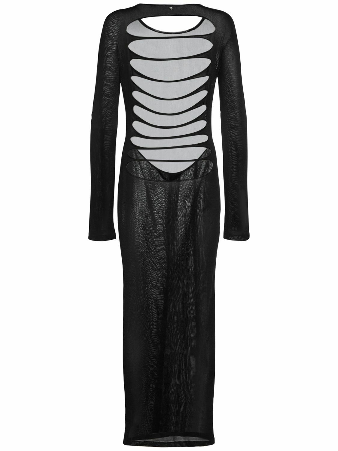 Versace o1y0226 Maxi Dress in Black Size XS / US 0-2 / IT 36-38 - 2 Thumbnail