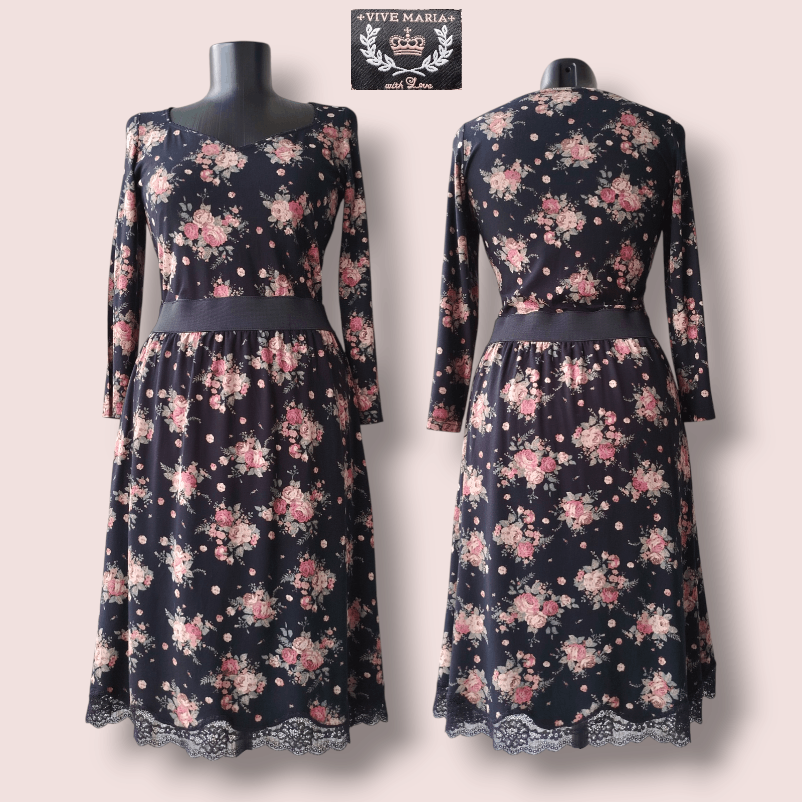 Hysteric Glamour VIVE MARIA Dress Midi Floral Coquette Lace Viscose Size M Size M / US 6-8 / IT 42-44 - 1 Thumbnail