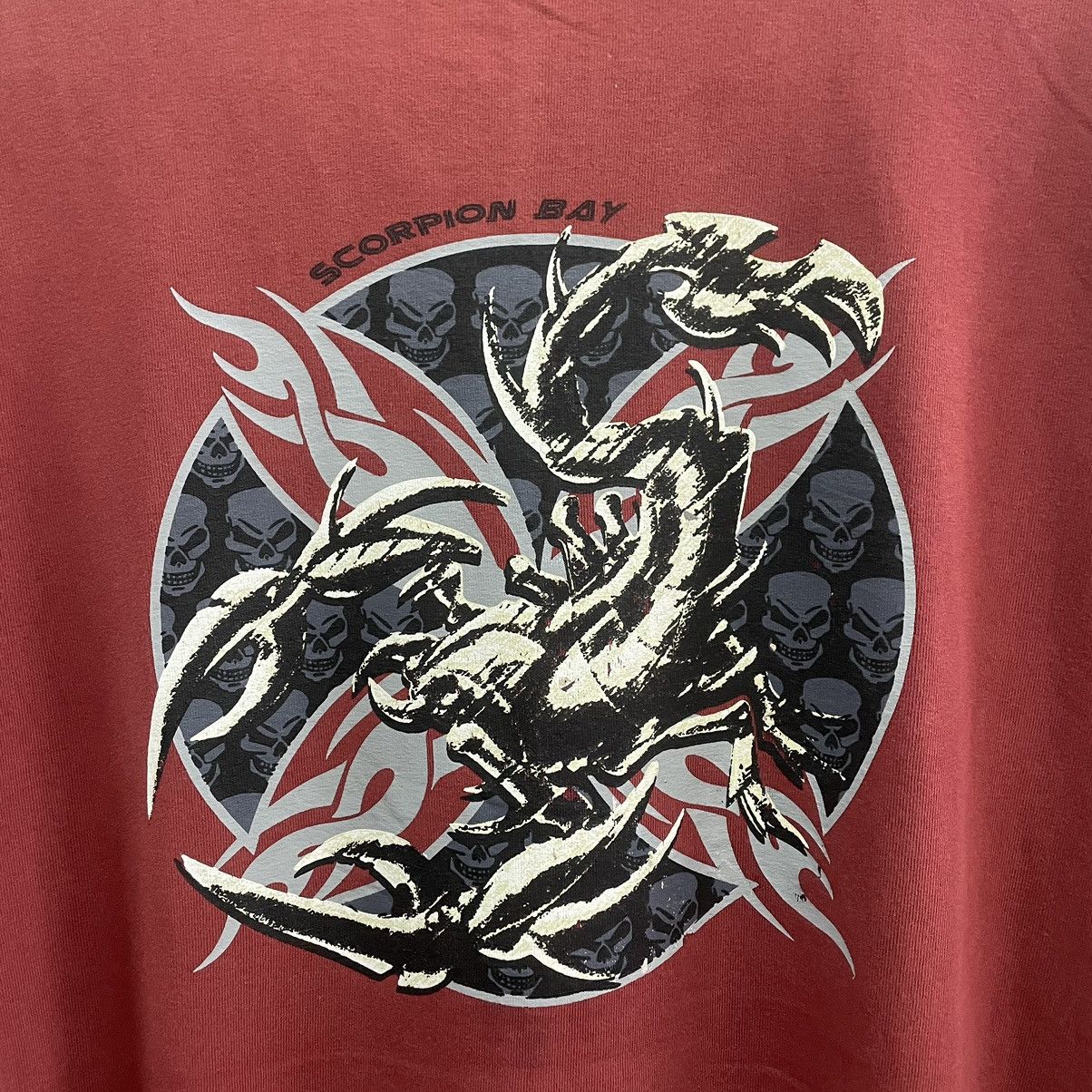 Vintage 🔥Vintage Scorpion Bay Big Logo Sun Faded Surfing Tee Size US XXL / EU 58 / 5 - 3 Thumbnail