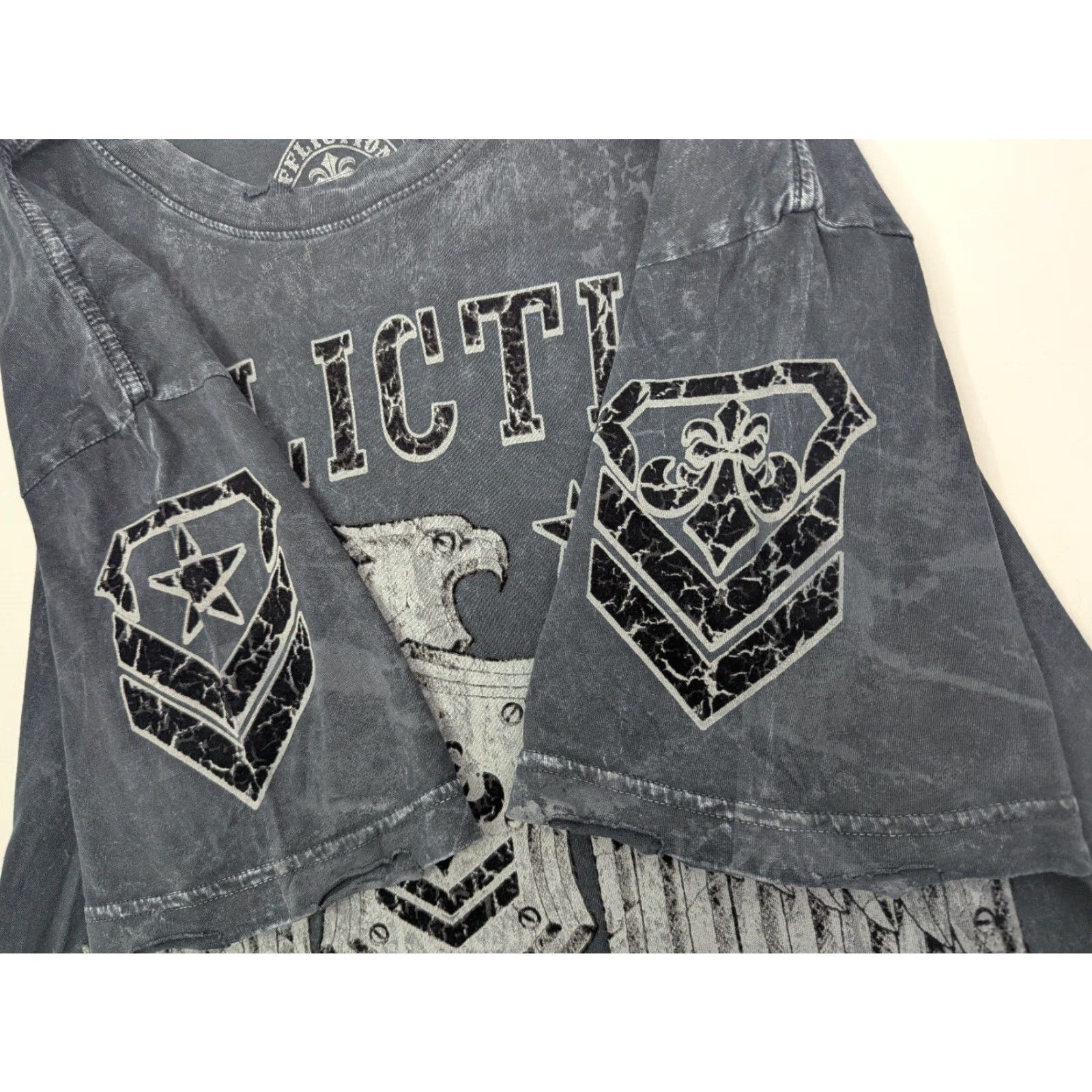 Affliction VINTAGE Affliction Shirt XL Black Lava Eagle Distress Y2K Streetwear USA Skull Grunge Logo Mens Size US XL / EU 56 / 4 - 3 Thumbnail