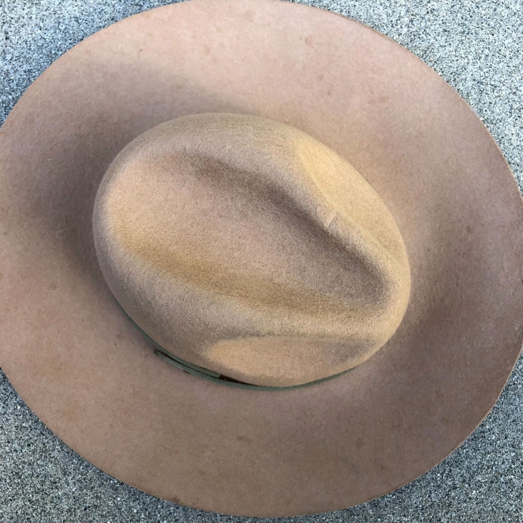 Vintage PHENIX Fedora Hat Adult One Size Wool Leather Trim Beige Cap Wide Brim Mens Size ONE SIZE - 3 Thumbnail