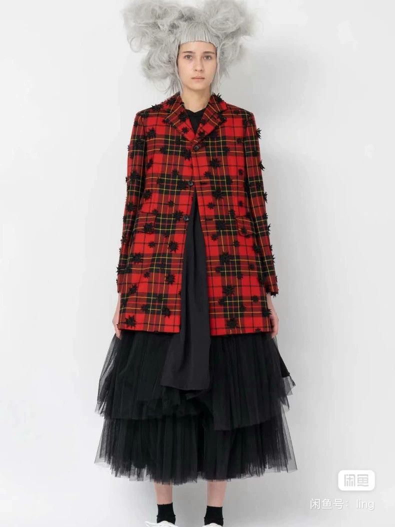 Comme des Garcons Comme Des Garcons Prickly Ball Red Plaid Jacket Size S / US 4 / IT 40 - 1 Thumbnail