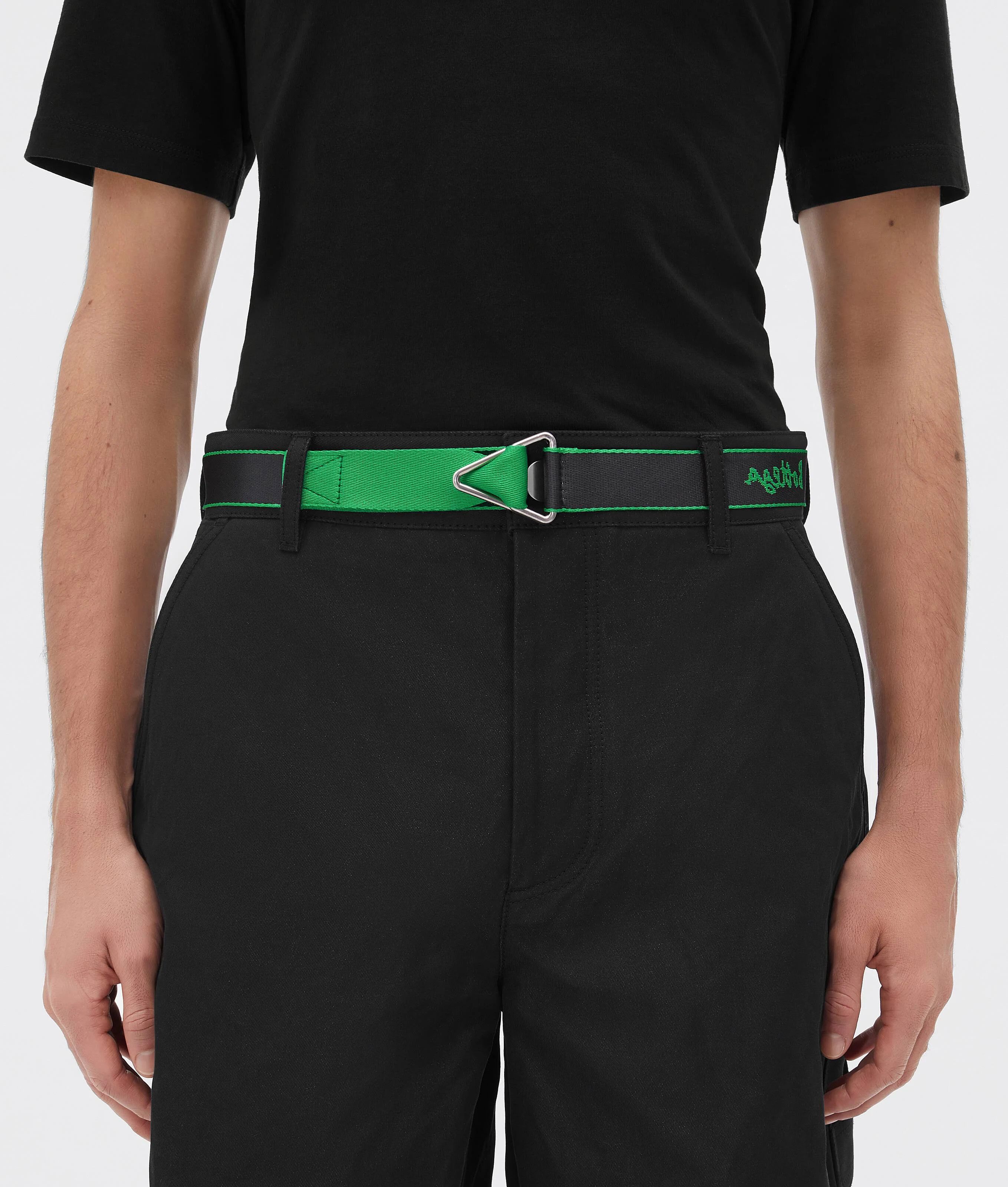 Bottega Veneta o1n1vont1224 Size: OS / Belts in Black/Green Size ONE SIZE - 2 Thumbnail