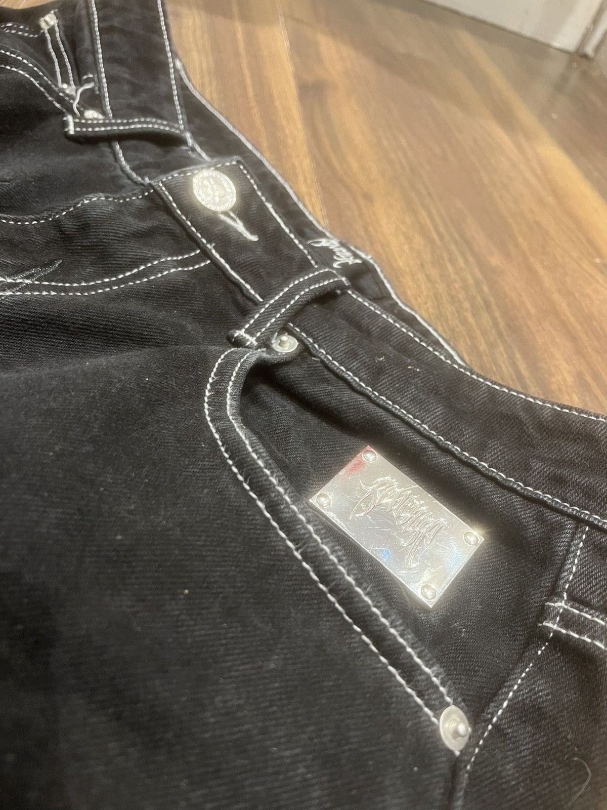 Revenge Revenge Contrast Stitch Jeans Size US 32 / EU 48 - 2 Thumbnail