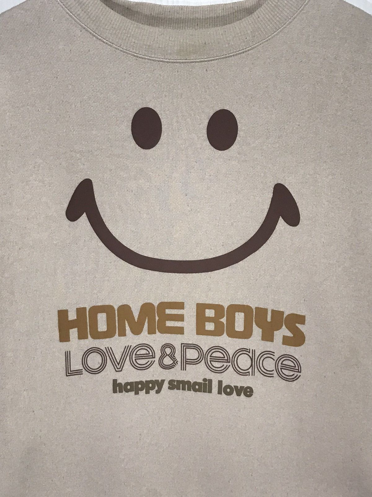 HOMME BOY CO. × Japanese Brand Home Boys Love & Peace Spellout Sweatshirt Size US L / EU 52-54 / 3 - 7 Thumbnail