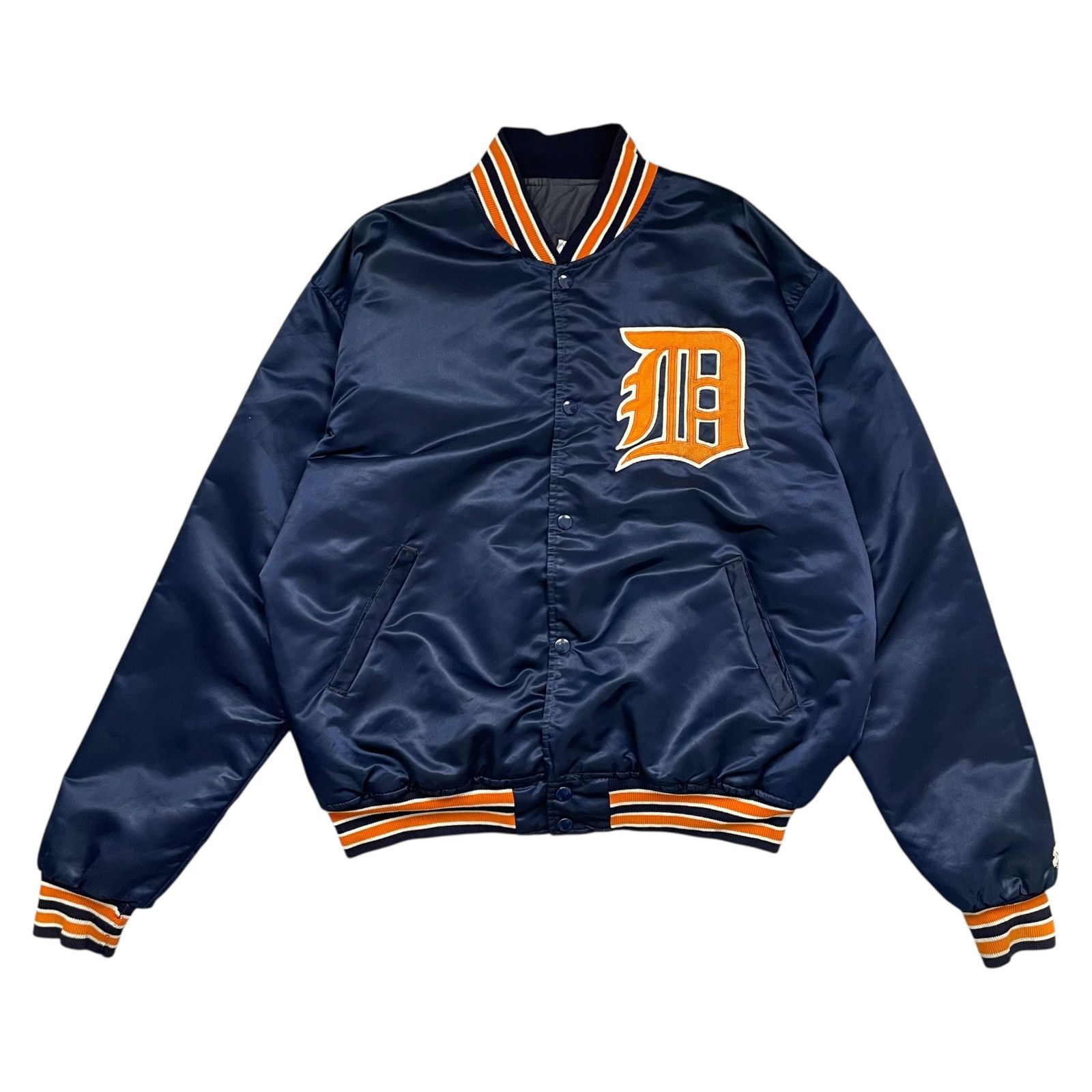 MLB VTG 90s DETROIT TIGERS STARTER SATIN BOMBER JACKET XL Size US XL / EU 56 / 4 - 1 Thumbnail