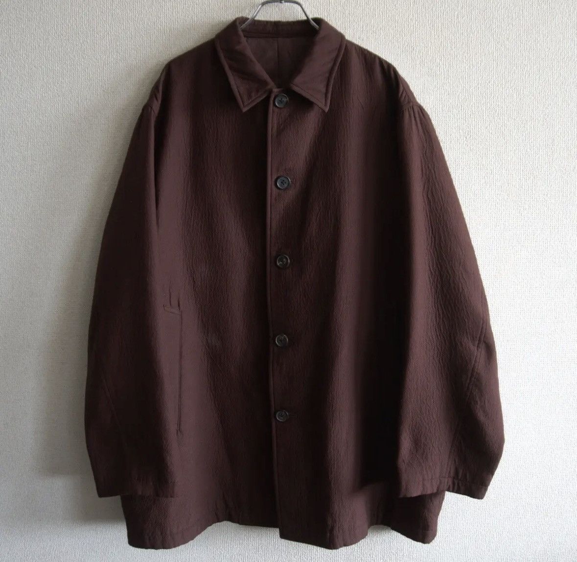 Yohji Yamamoto Yohji Yamamoto 1990s Oversized Silk-Wool Blend Coat Size US L / EU 52-54 / 3 - 1 Thumbnail