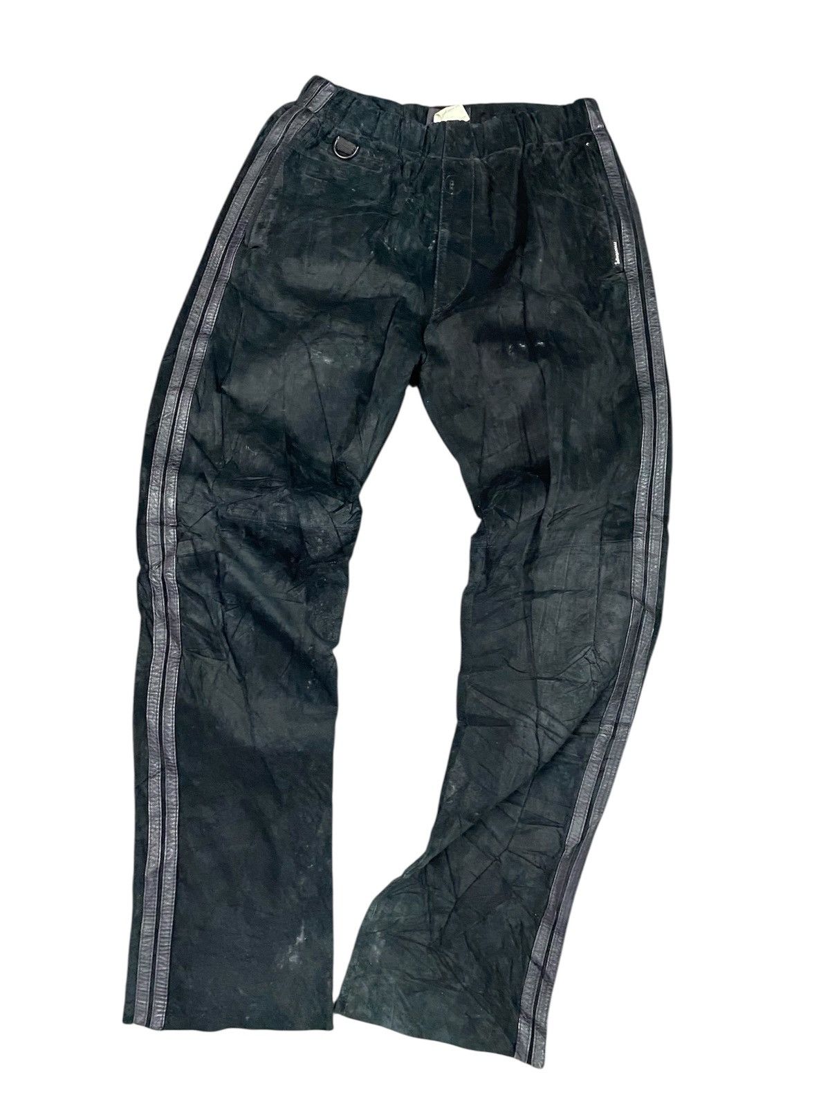 Montage Vintage Montage Genuine Leather Pants 90s Marlboro Slogan Size US 34 / EU 50 - 1 Thumbnail