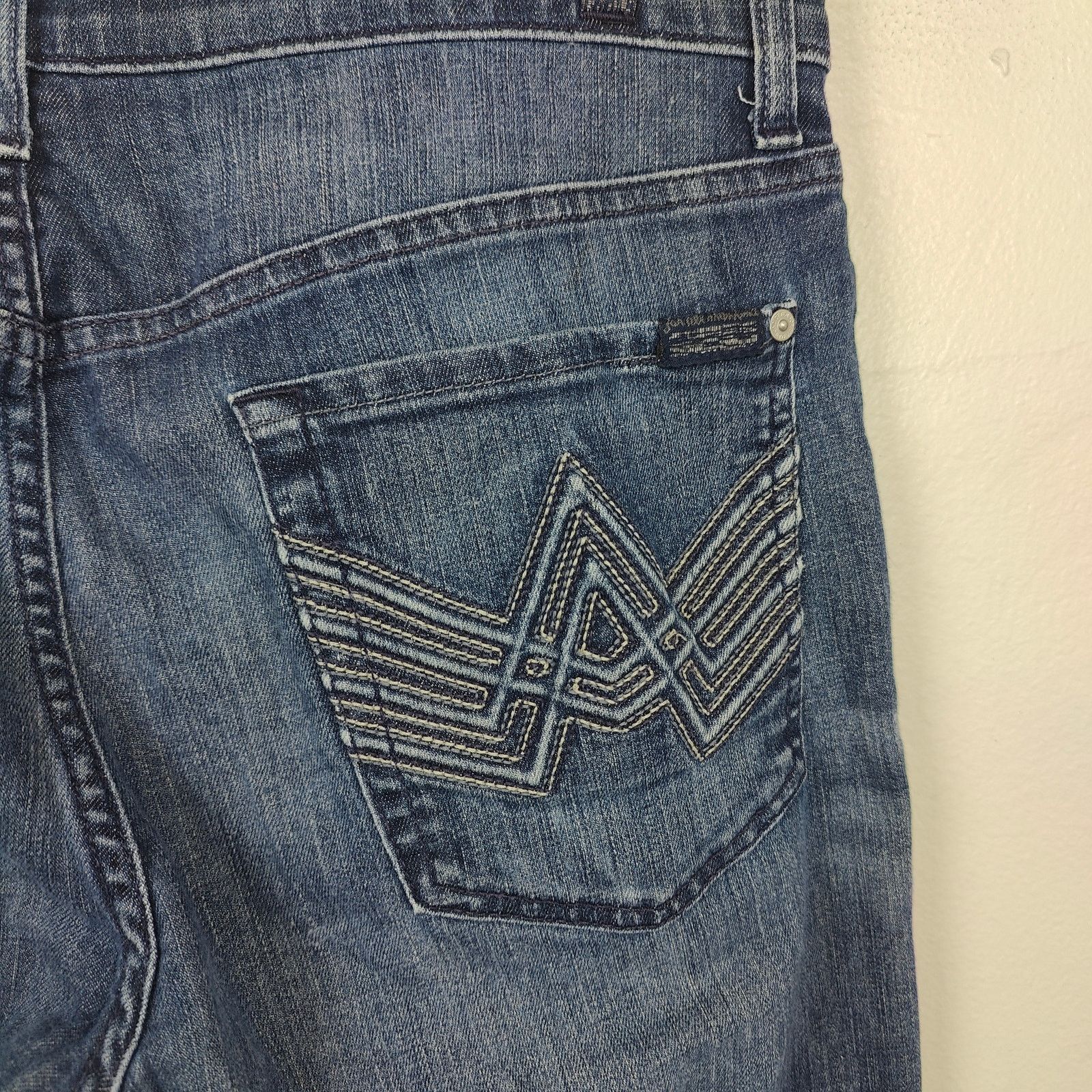 7 For All Mankind Vintage Y2K 7 For All Mankind A Pocket Straight Jeans Men 34 Size US 34 / EU 50 - 2 Thumbnail