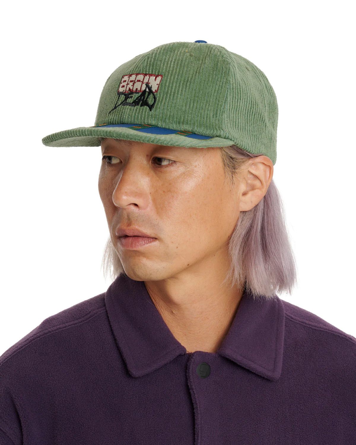 Brain Dead Brain Dead Sludge Twill 6 Panel Hat Cap Corduroy Green NEW Size ONE SIZE - 9 Thumbnail