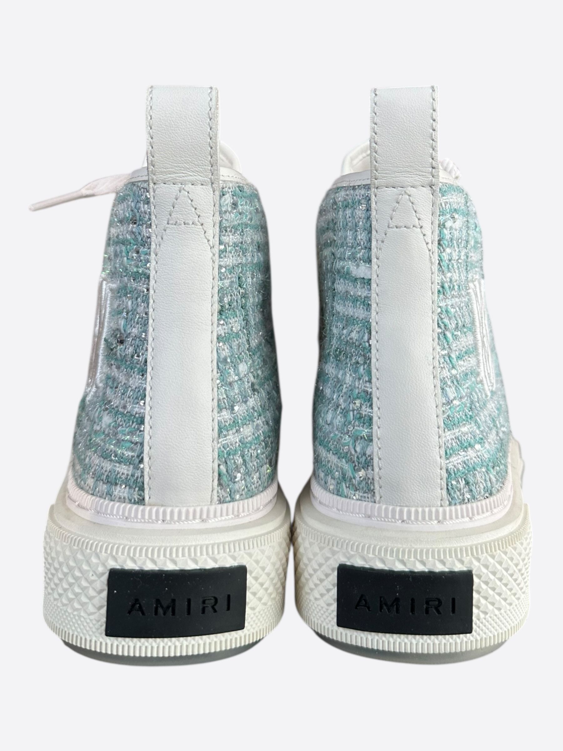 Amiri Amiri Blue Crystal Boucle MA Court High Top Women's Sneakers Size US 8 / IT 38 - 4 Thumbnail