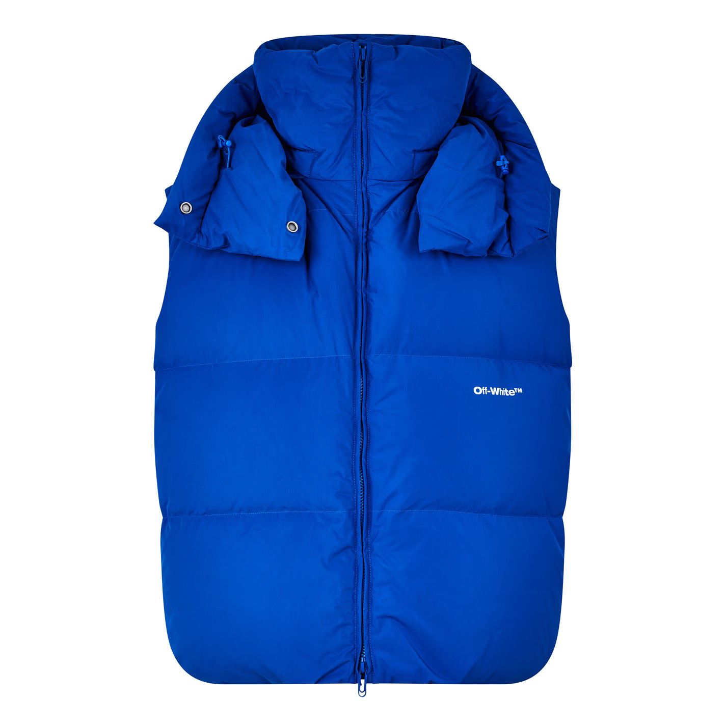 Off-White o1g2r1mq0326 Bounce Down Hooded Puffer Jacket in Blue Size US L / EU 52-54 / 3 - 1 Thumbnail