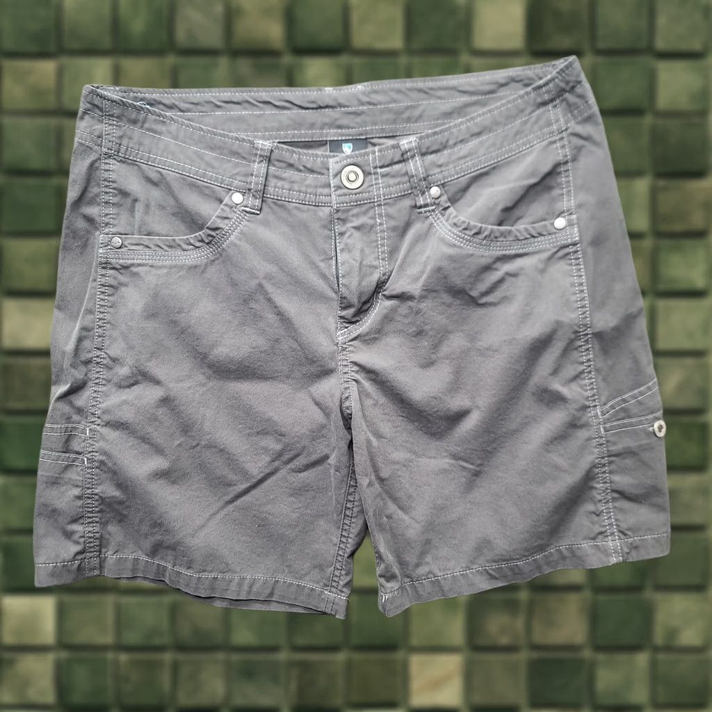 Vintage Kuhl Shorts Womens 8 Cargo Pocket Cotton Nylon Spandex Canvas Relaxed Mid Rise Gray Outdoor Hiking PT Size 30" / US 8 / IT 44 - 1 Thumbnail