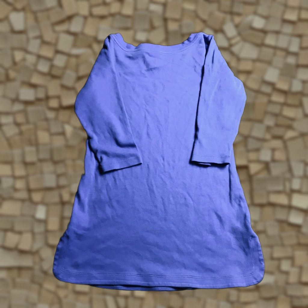 Isaac Mizrahi Isaac Mizrahi Dress Women's XS Purple Sweater Half Sleeve Crew Neck Knit Casual Travel Knee Length Vintage No Size XS / US 0-2 / IT 36-38 - 1 Thumbnail