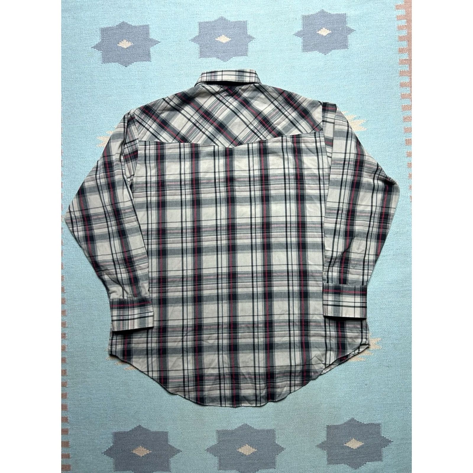 Vintage Ely Cattleman Shirt Long Sleeve Pearl Snap Plaid Western Cowboy Lightweight XXL Mens Size US XXL / EU 58 / 5 - 5 Thumbnail