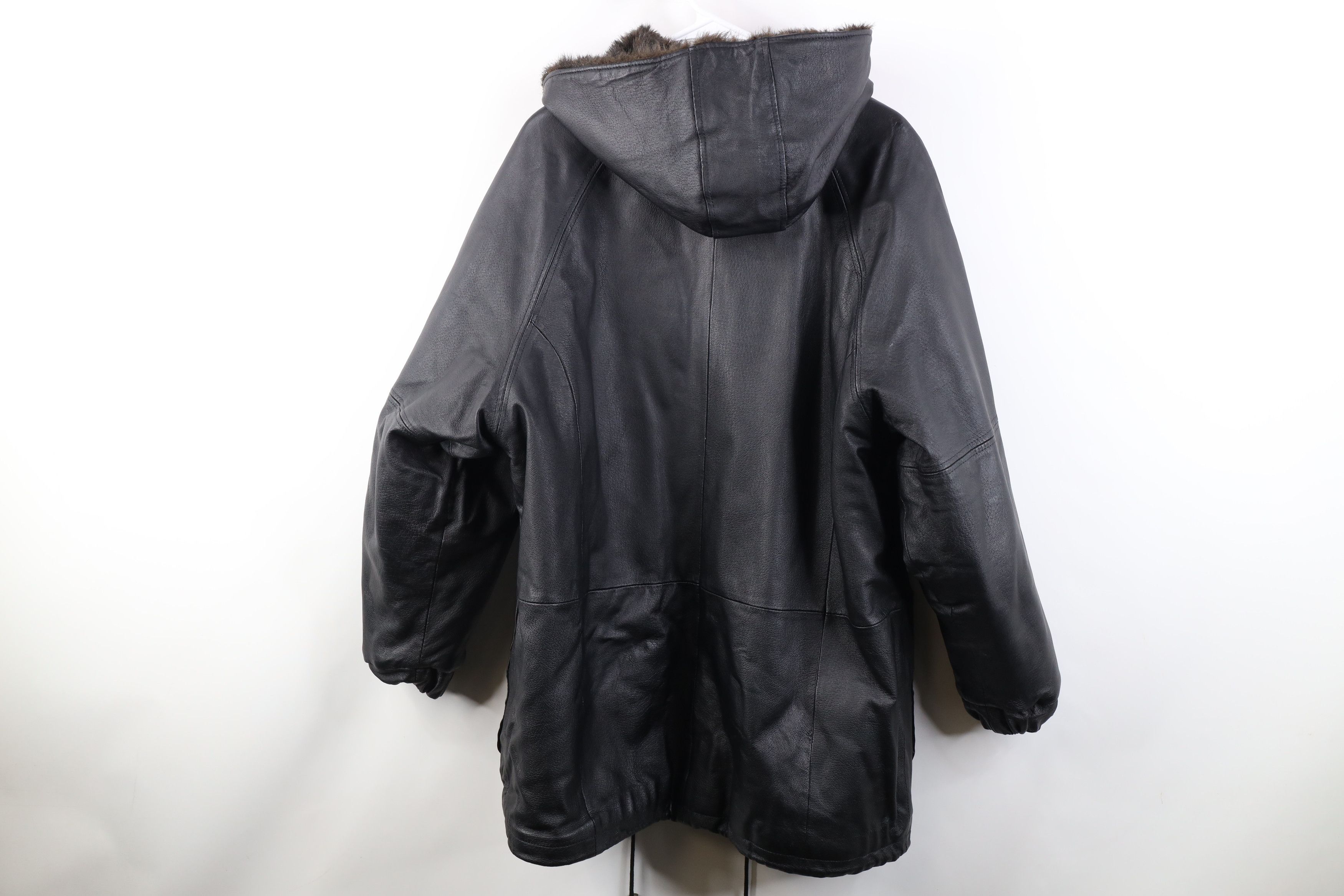 Vintage Vintage 90s Streetwear Reversible Faux Fur Leather Jacket Size M / US 6-8 / IT 42-44 - 15 Thumbnail