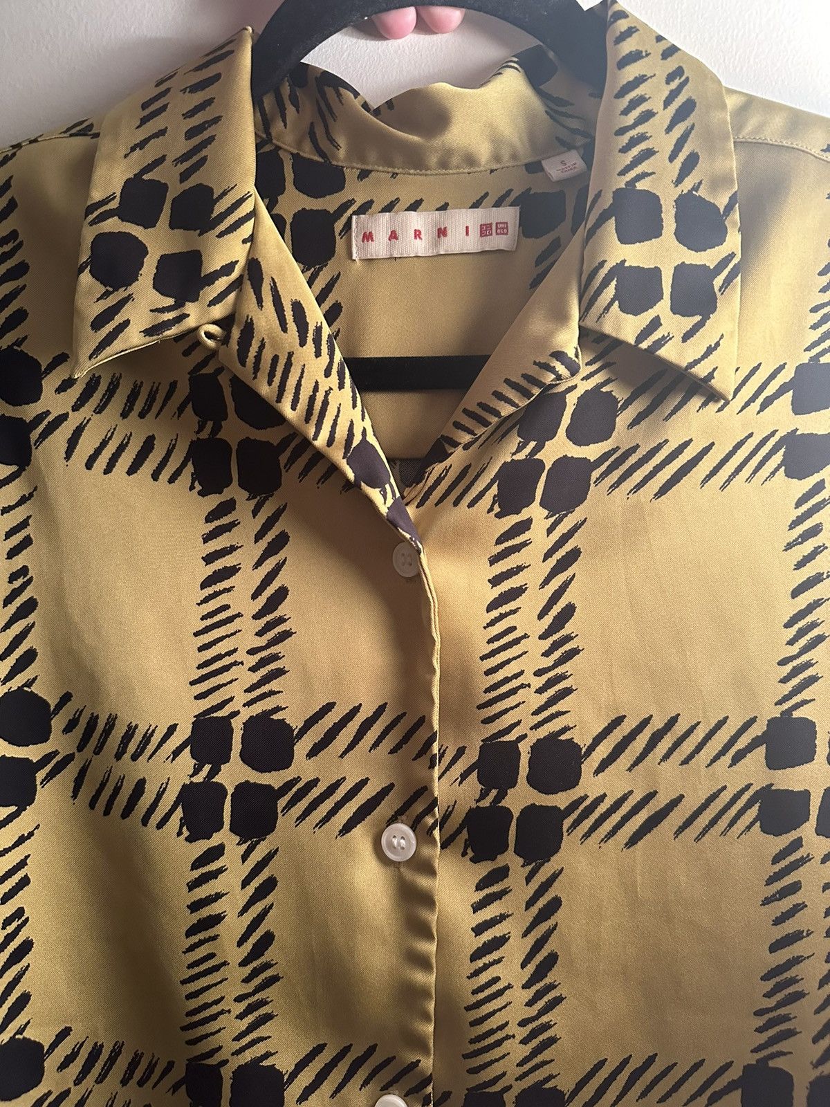 Marni × Uniqlo Marni x Uniqlo collab painted check button up Size US S / EU 44-46 / 1 - 5 Thumbnail