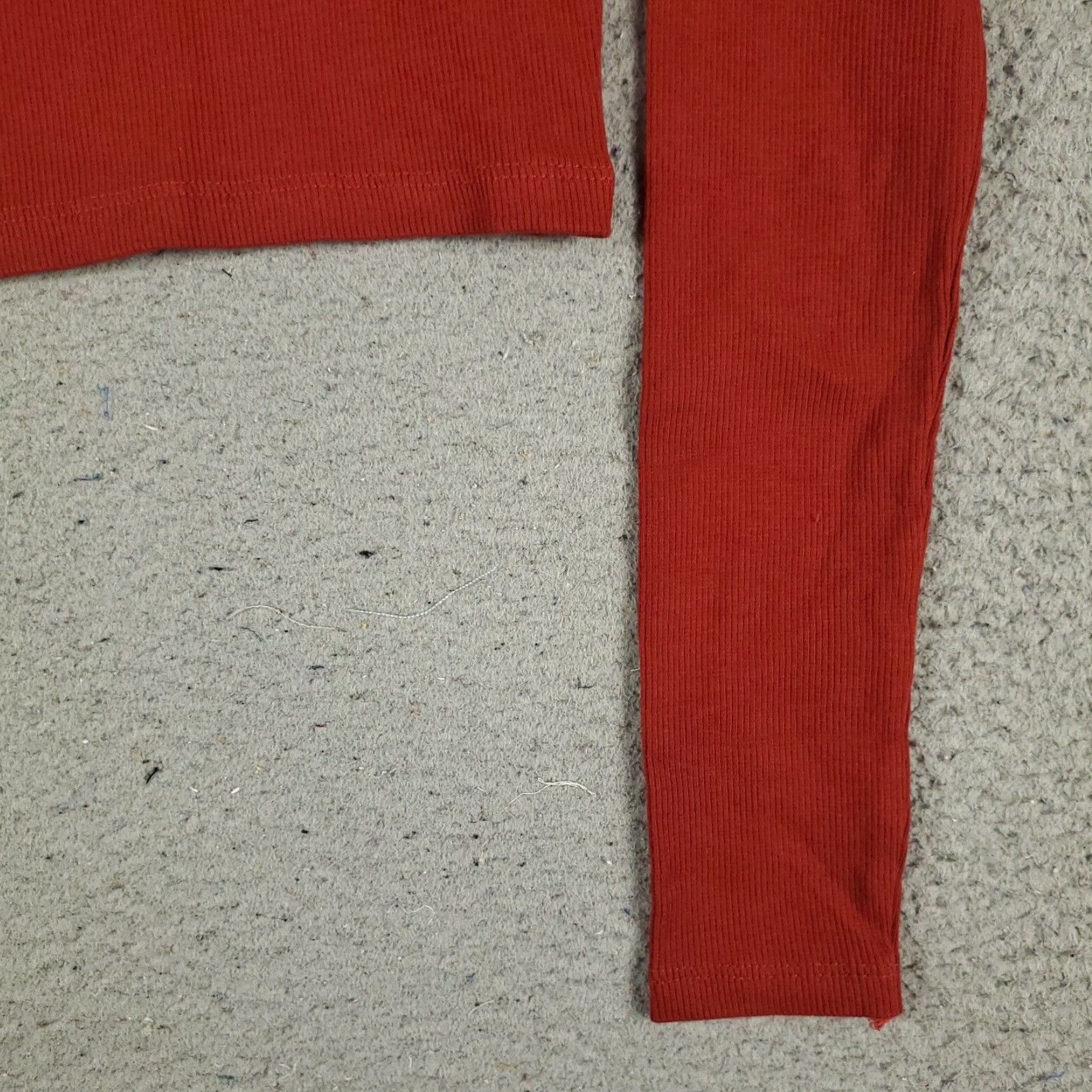 Zara Zara Long Sleeve Crop Top Red Small Womens T-Shirt Size S / US 4 / IT 40 - 4 Thumbnail