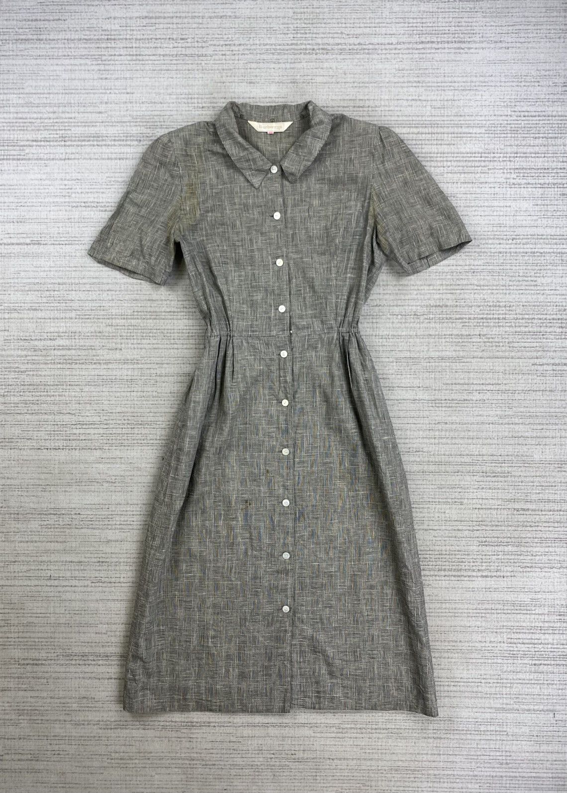 Burberry × Japanese Brand × Vintage Vintage Burberry Checked Full Button Stain Dress Size S / US 4 / IT 40 - 1 Thumbnail