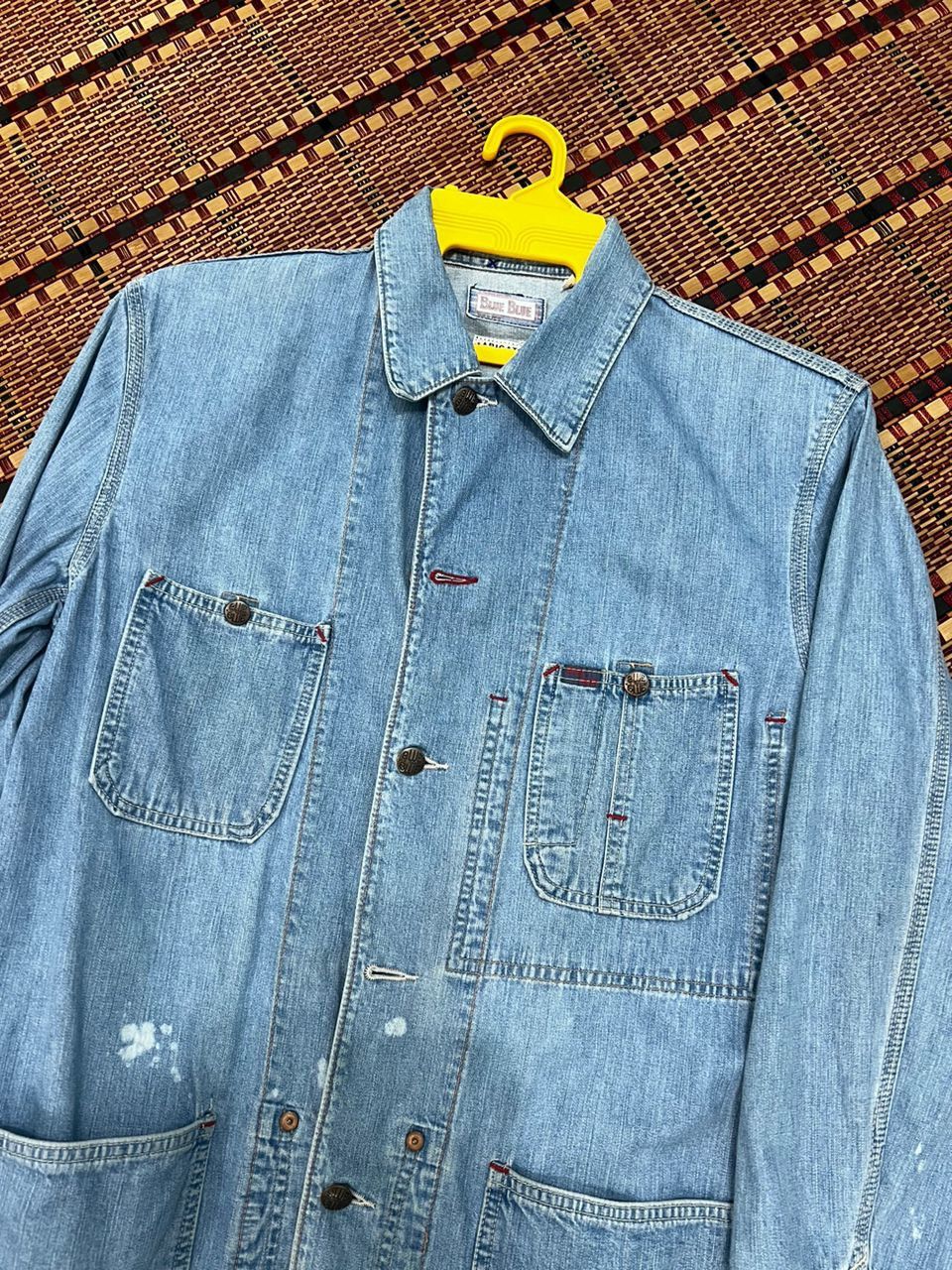 Blue Blue Japan × Japanese Brand Blue Blue Arigato Chore Jacket Denim Size US S / EU 44-46 / 1 - 2 Thumbnail