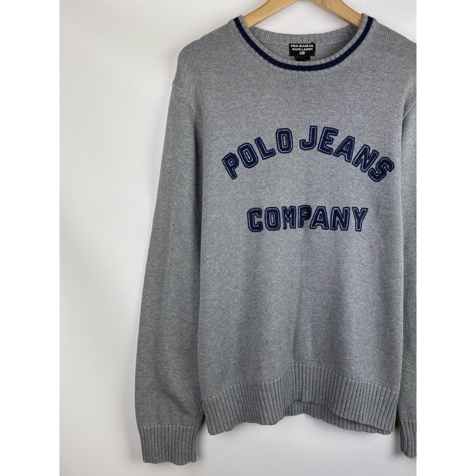 Ralph Lauren Polo Jeans Co Ralph Lauren vintage big logo sweater pullover Size US L / EU 52-54 / 3 - 2 Thumbnail