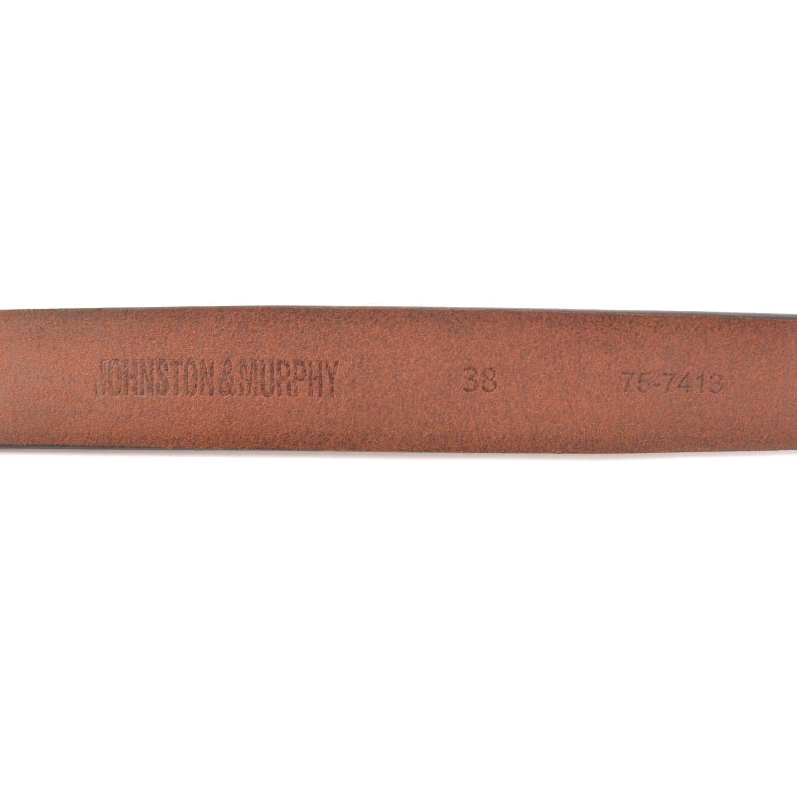 Johnston & Murphy Johnston & Murphy Brown Genuine Leather Belt 75-7413 Size 38 Brown Leather Belt Men 38 USA? China? (keep original words not adding) Size 38 - 5 Thumbnail