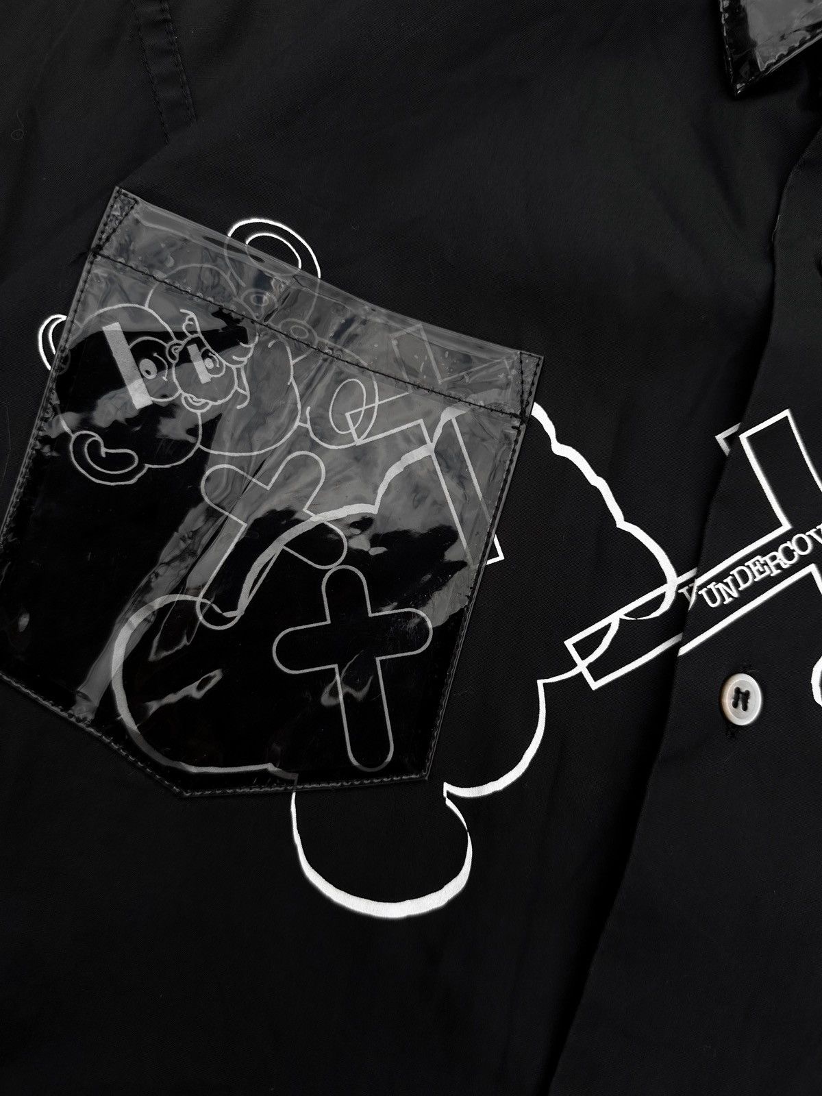 Undercover Undercover AW02 Cross Bear PVC Black Shirt Size US M / EU 48-50 / 2 - 5 Thumbnail