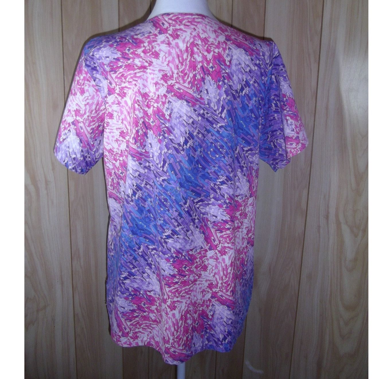 Other BIO Tie Dye V-Neck Short Sleeve Pockets Scrub Top L Size L / US 10 / IT 46 - 2 Thumbnail