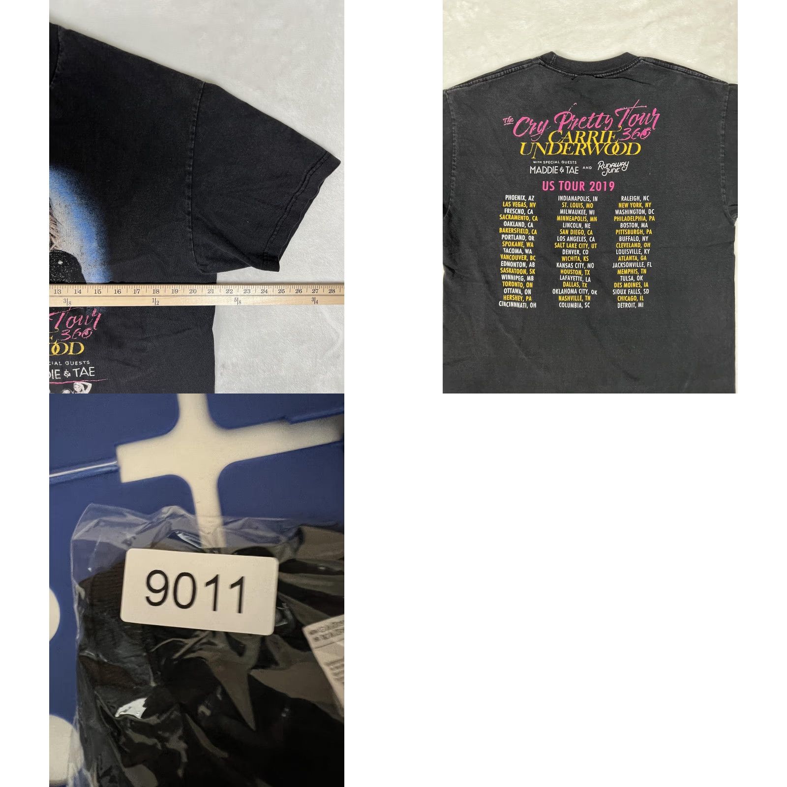 Vintage Carrie Underwood Cry Pretty 360 Tour Shirt Black Mens Large US Tour 2019 Size US L / EU 52-54 / 3 - 8 Thumbnail