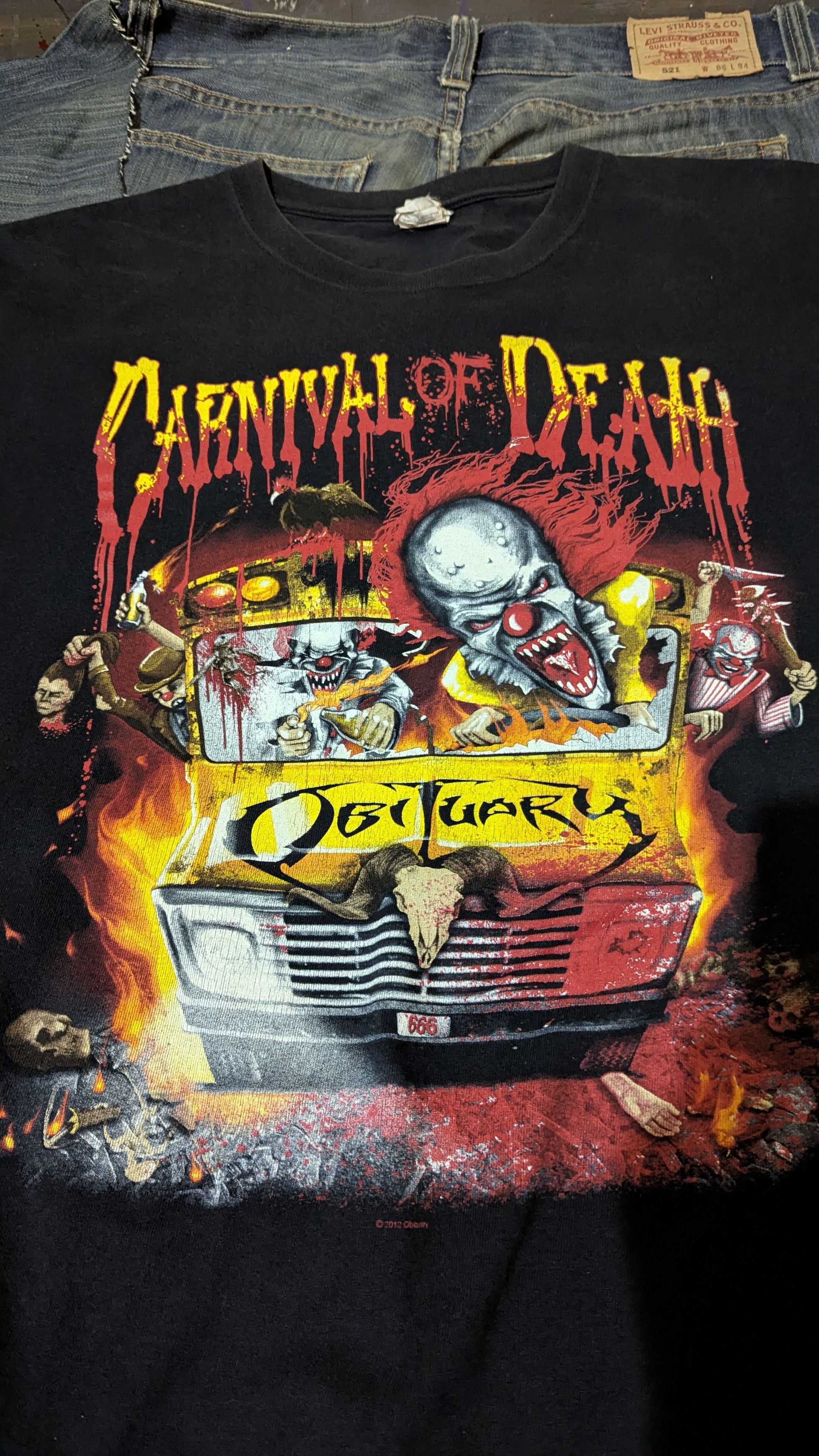 Vintage Vintage Obituary Carnival of death tour 90s sepultura Size US XL / EU 56 / 4 - 3 Thumbnail