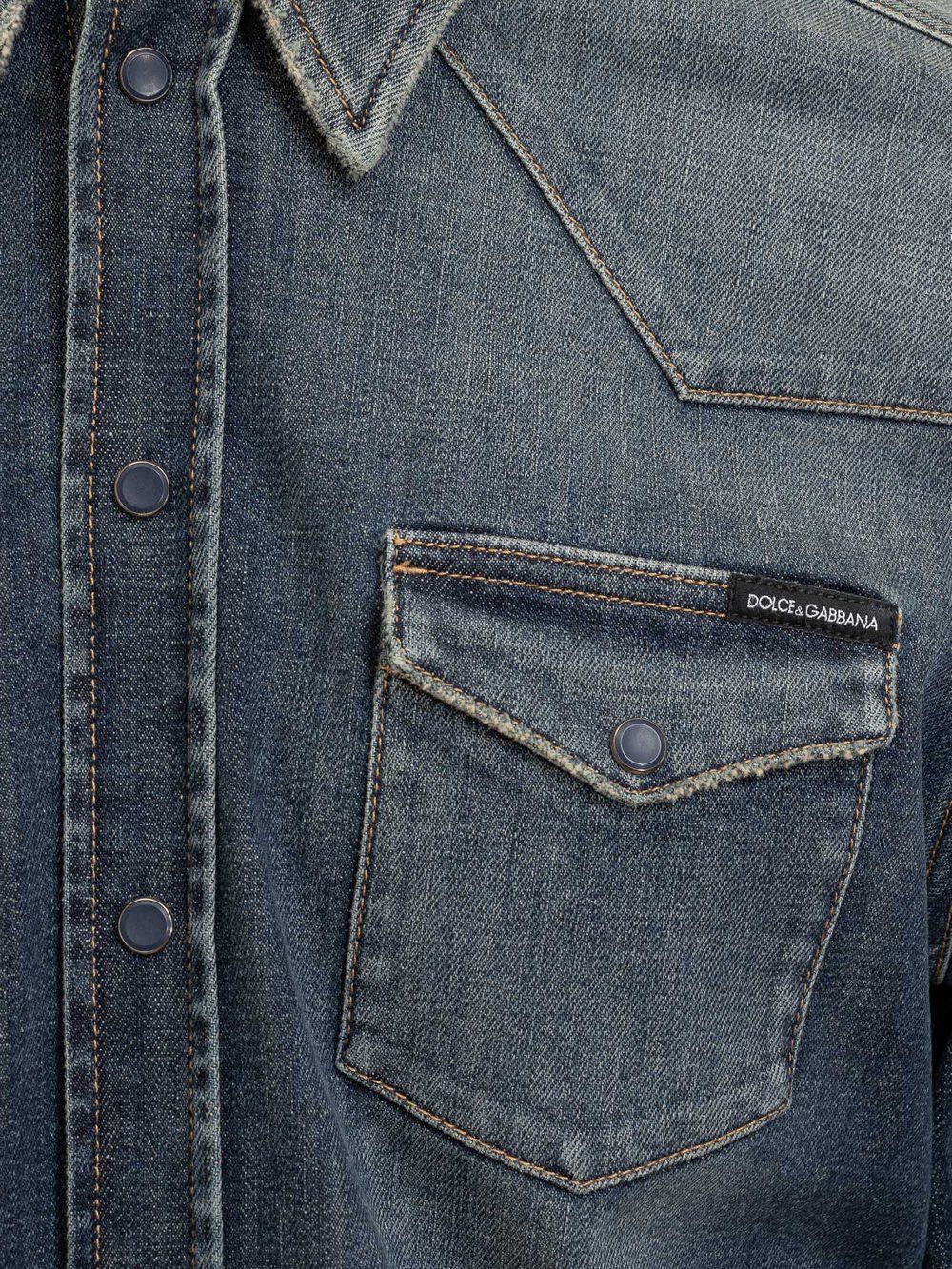 Dolce & Gabbana o1y0125 Denim Shirt in Blue Size US S / EU 44-46 / 1 - 4 Thumbnail