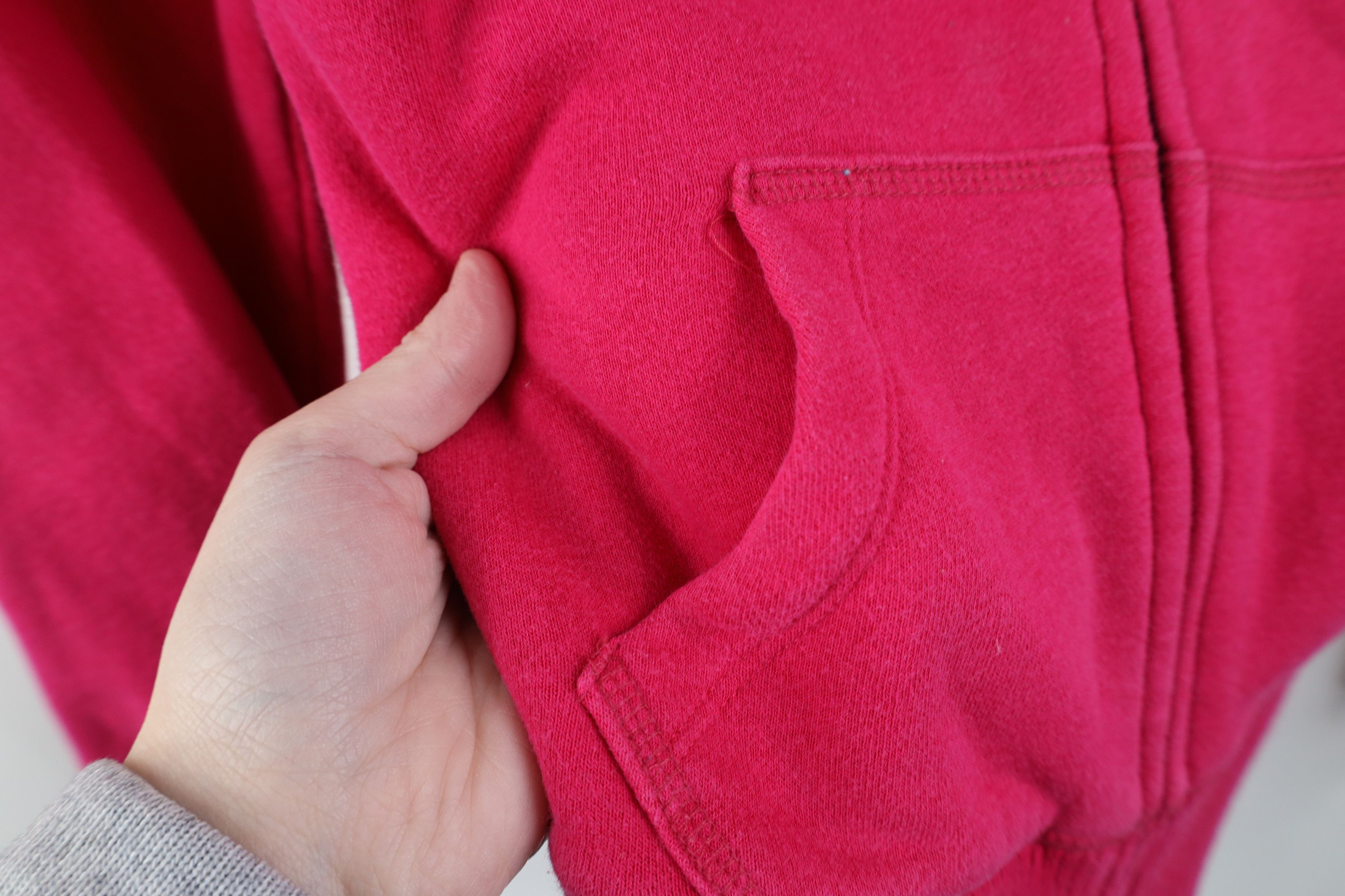 Aeropostale Vintage 90s Y2K Aeropostale Pile Fleece Lined Hoodie Pink Size XS / US 0-2 / IT 36-38 - 9 Thumbnail