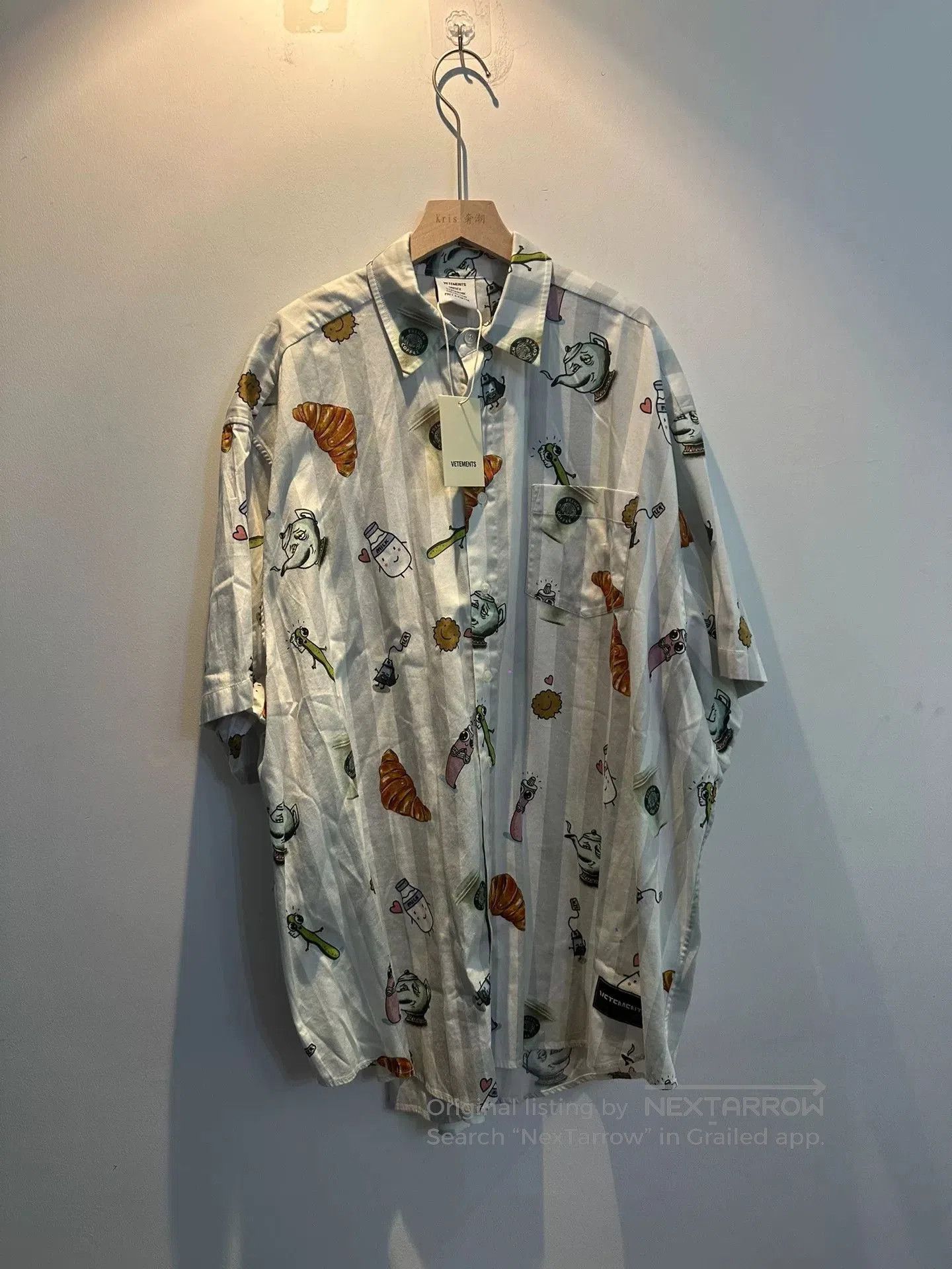 Vetements vetements gray blue short sleeve sleepwear. Size M / US 6-8 / IT 42-44 - 1 Thumbnail