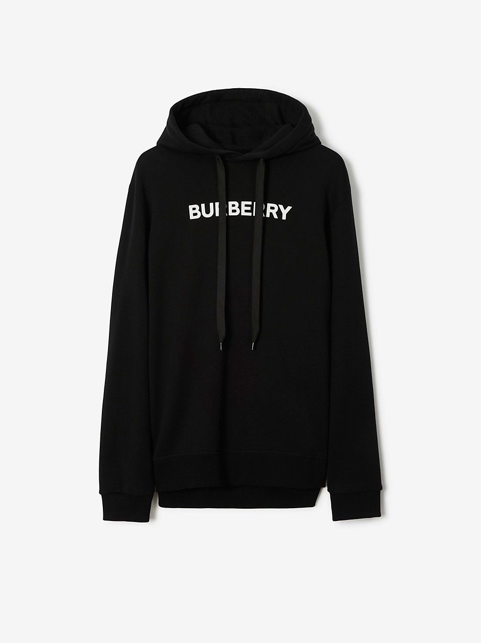 Burberry Burberry Logo Print Cotton Hoodie Grailed