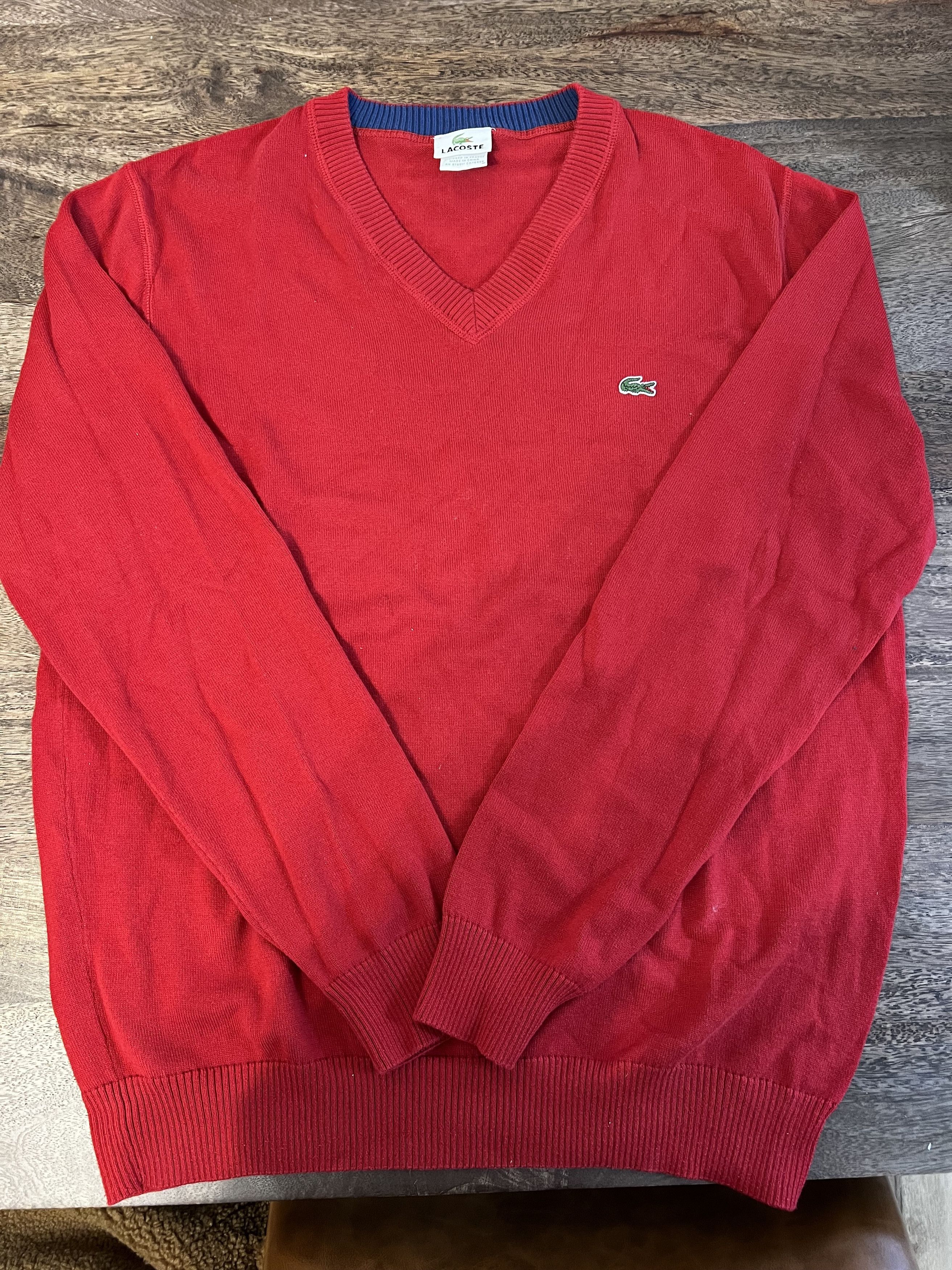 Lacoste Lacoste V-Neck Sweater Size US L / EU 52-54 / 3 - 1 Thumbnail