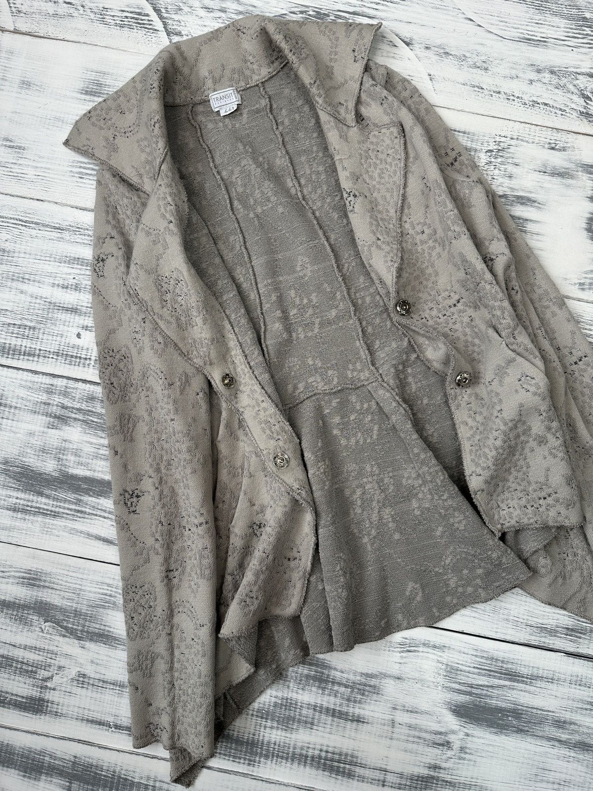 Transit TRANSIT PAR SUCH Avant Garde Asymmetrical Jacquard Jacket Size M / US 6-8 / IT 42-44 - 10 Thumbnail