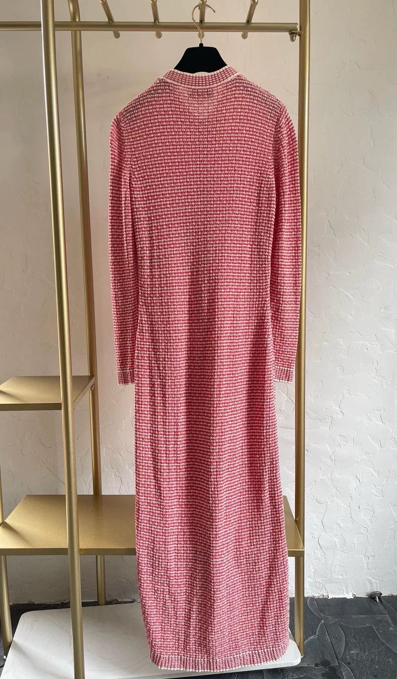 Chanel Chanel 21c red and white striped long cardigan coat Size XS / US 0-2 / IT 36-38 - 2 Thumbnail