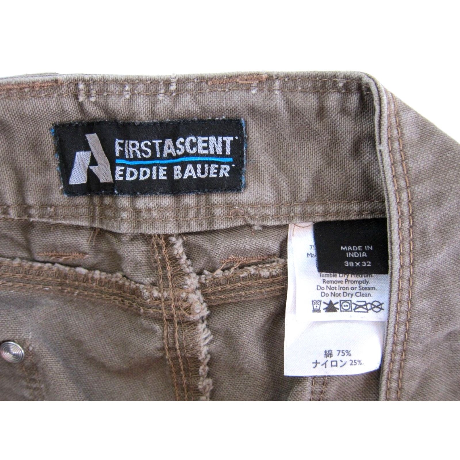 Eddie Bauer Eddie Bauer First Ascent Cargo Pant Men 38 X 30 Brown Cotton Canvas Heavy Hike Work Pants 38 30 Size US 38 / EU 54 - 5 Thumbnail