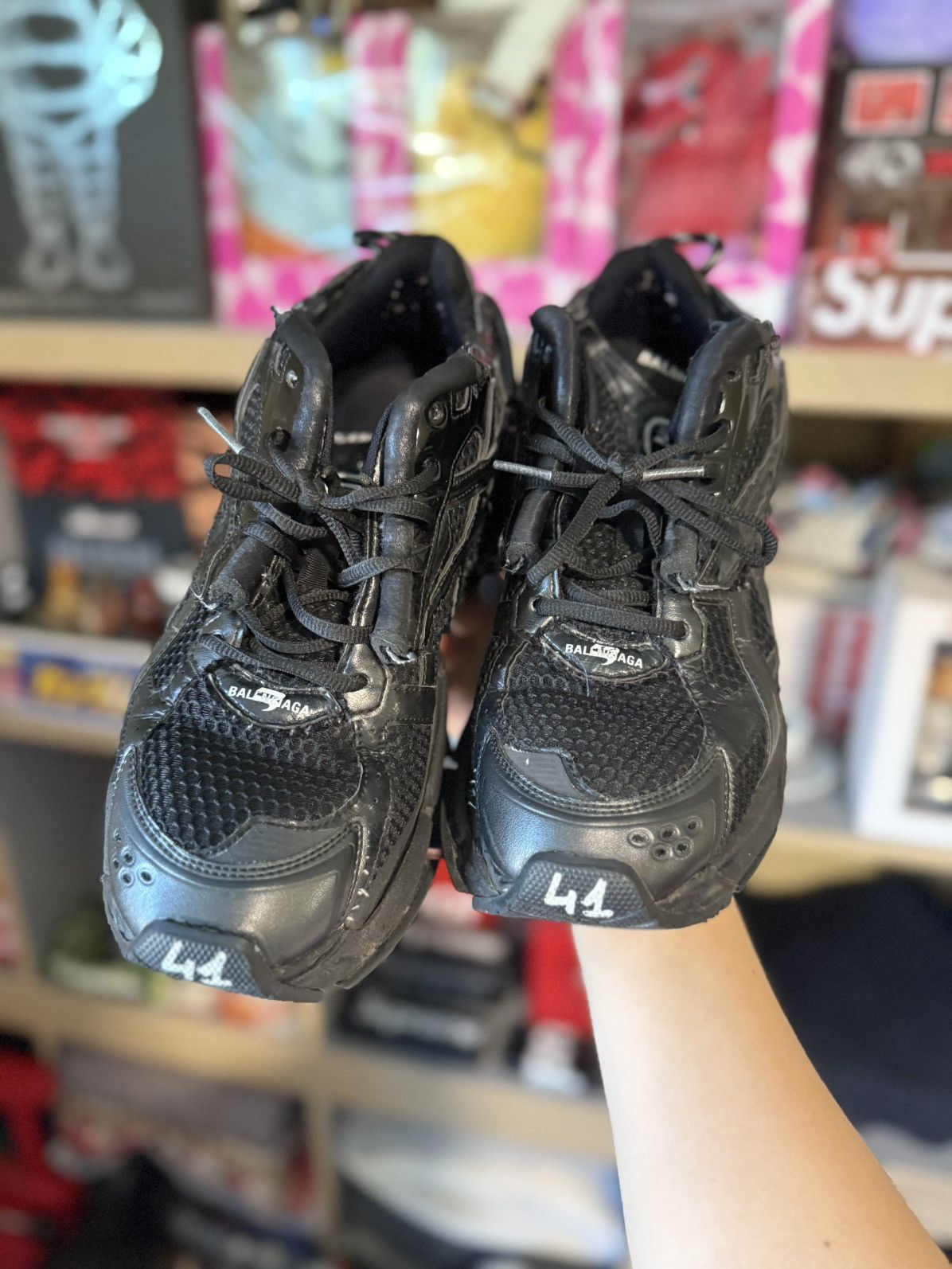 Balenciaga Balenciaga Triple Black Runnr Snkrs Size US 8 / EU 41 - 2 Thumbnail
