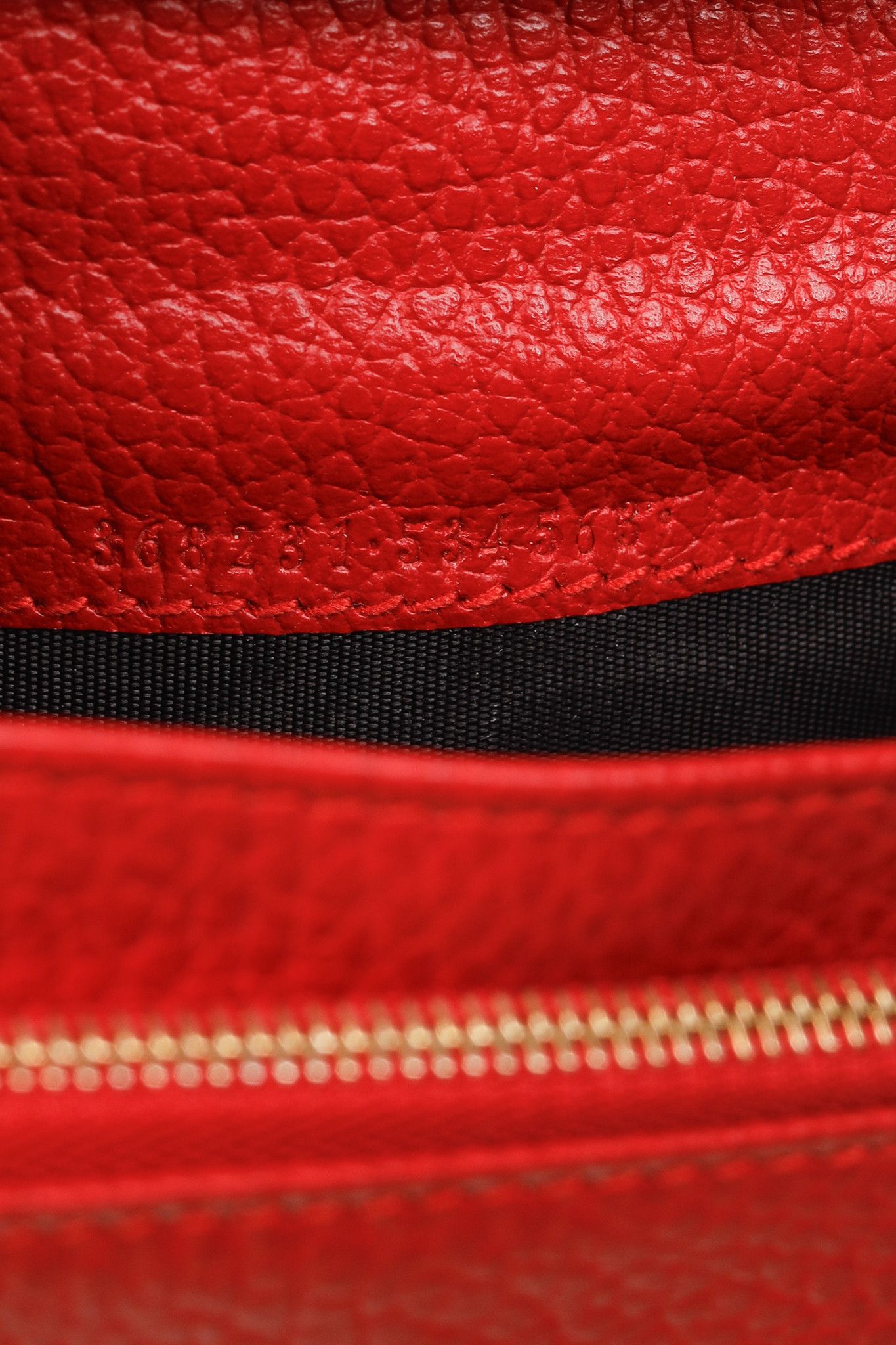 Gucci Gucci Swing Red Pebbled Leather Wallet Crossbody Size ONE SIZE - 14 Thumbnail