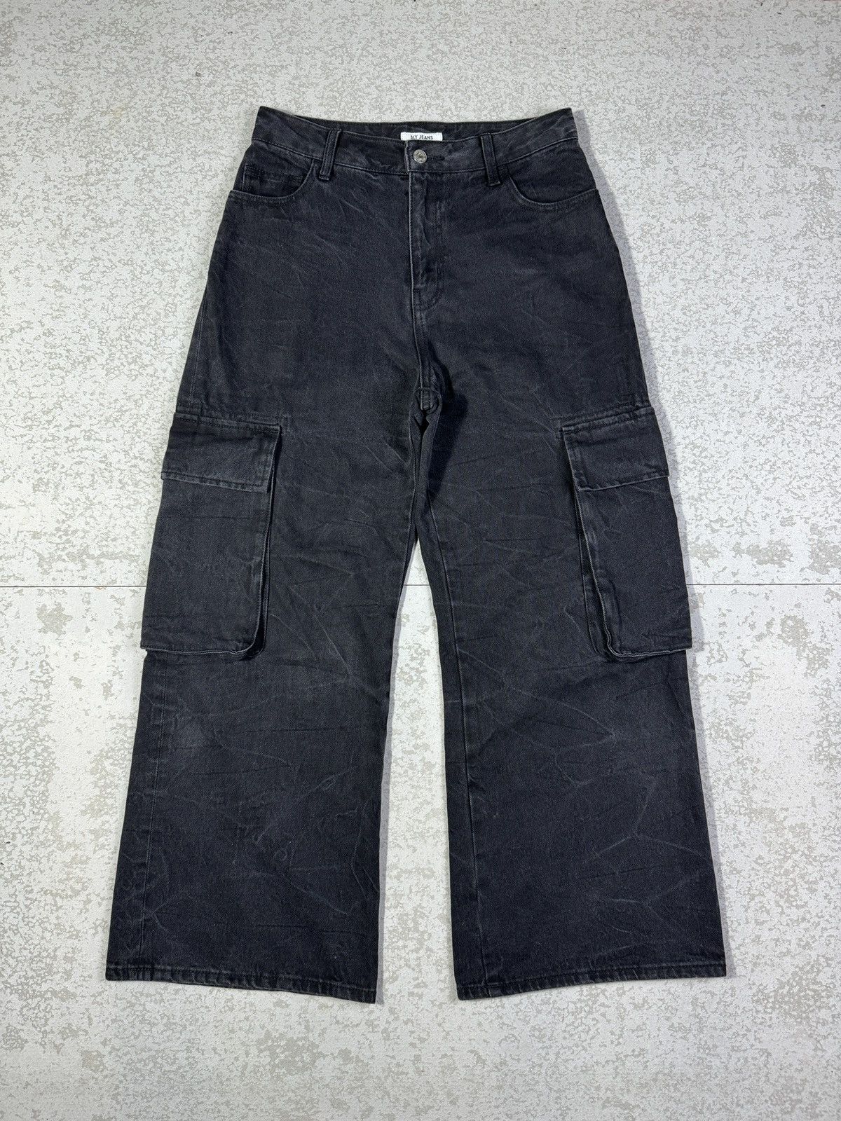 If Six Was Nine Baggy💥SLY JEANS Acid Cargo Pants Size US 29 - 3 Thumbnail