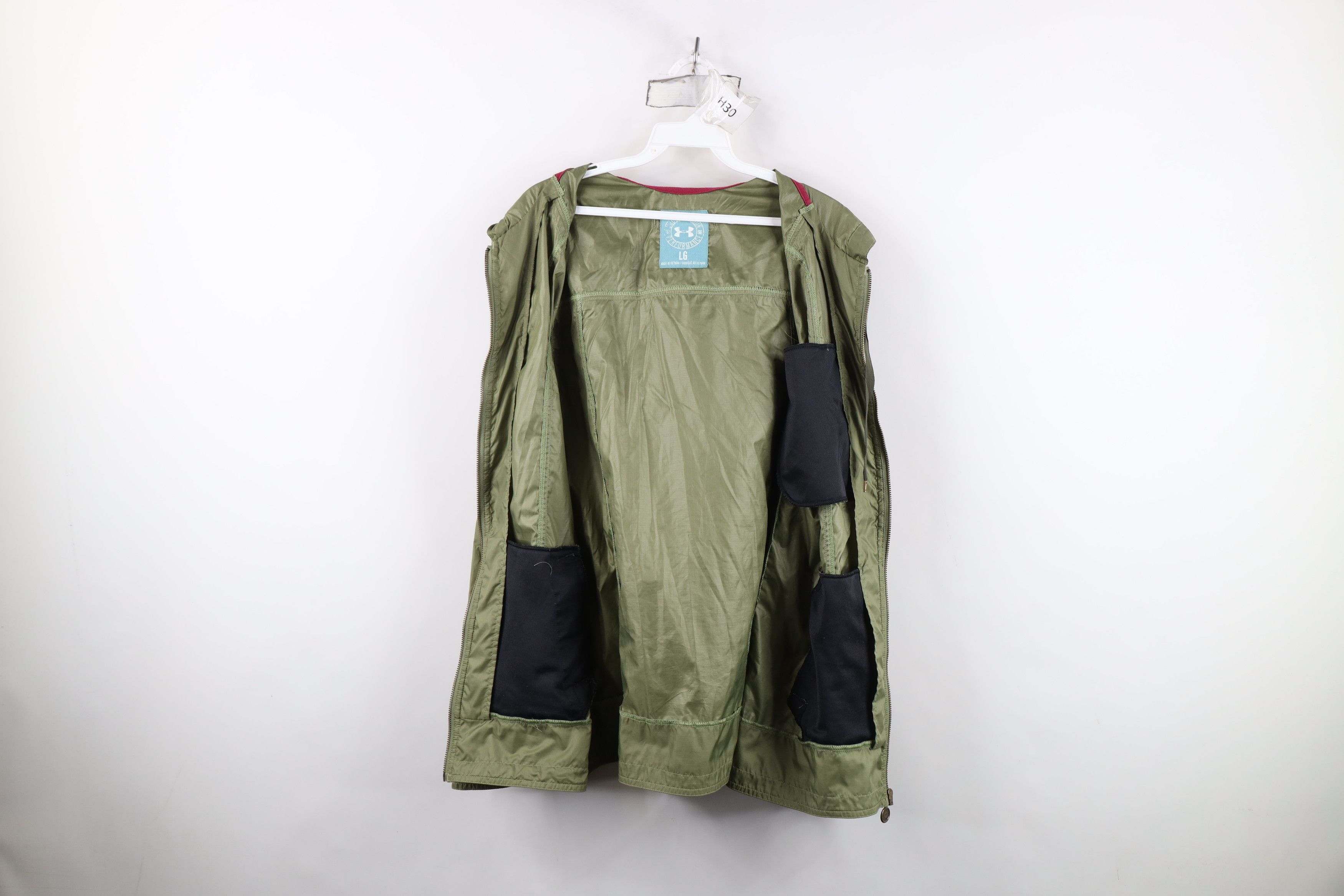 Under Armour Vintage Under Armour Full Zip Hooded Windbreaker Jacket Size L / US 10 / IT 46 - 10 Thumbnail