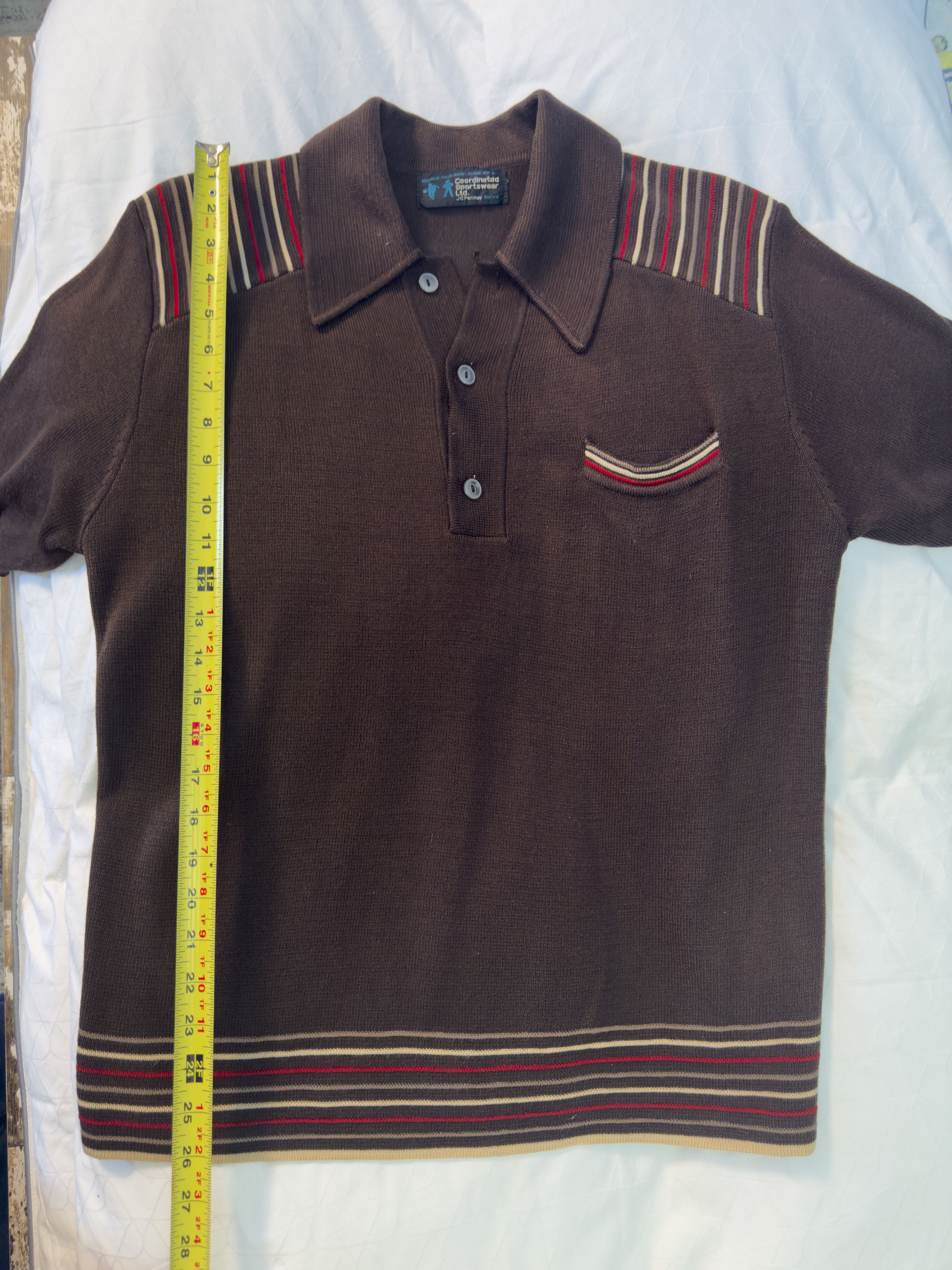JCPenney Vintage 70s JCPenney Coordinated Sportswear Knit Polo Shirt Size US M / EU 48-50 / 2 - 8 Thumbnail