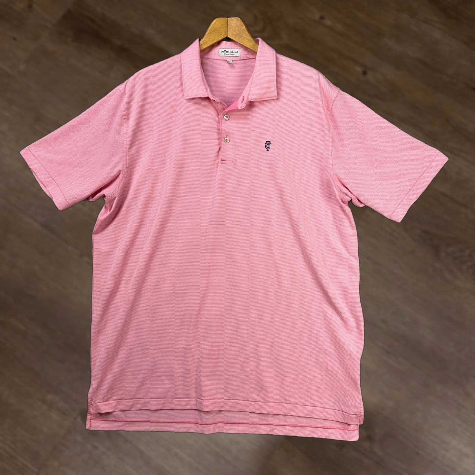 Peter Millar Peter Millar Summer Comfort Shirt Polo Men XL Pink Pinstripes Stretch Rugby Golf Shirt Size US XL / EU 56 / 4 - 1 Thumbnail