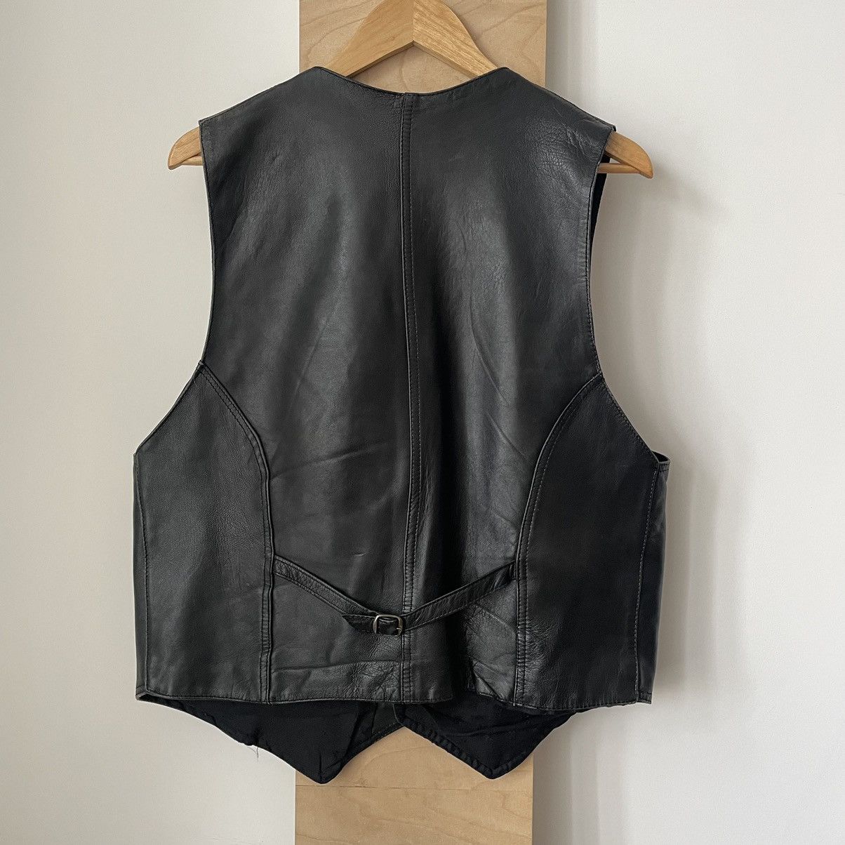 Vintage Vintage Leather Vest Black Size L Size US L / EU 52-54 / 3 - 2 Thumbnail
