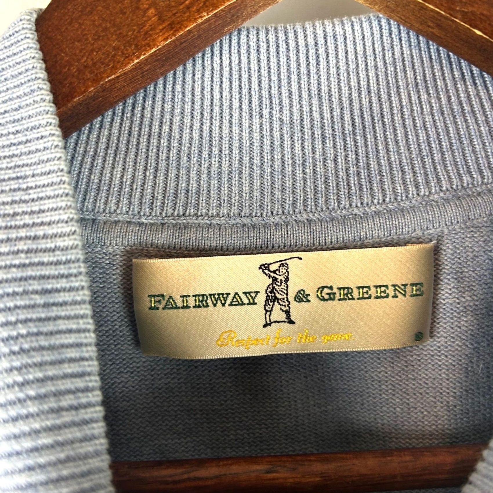 Vintage Fairway & Greene Sweater Vest Mens XL Blue Pima Cotton 1/4 Zip Golf Southern Hills Size US XL / EU 56 / 4 - 6 Thumbnail