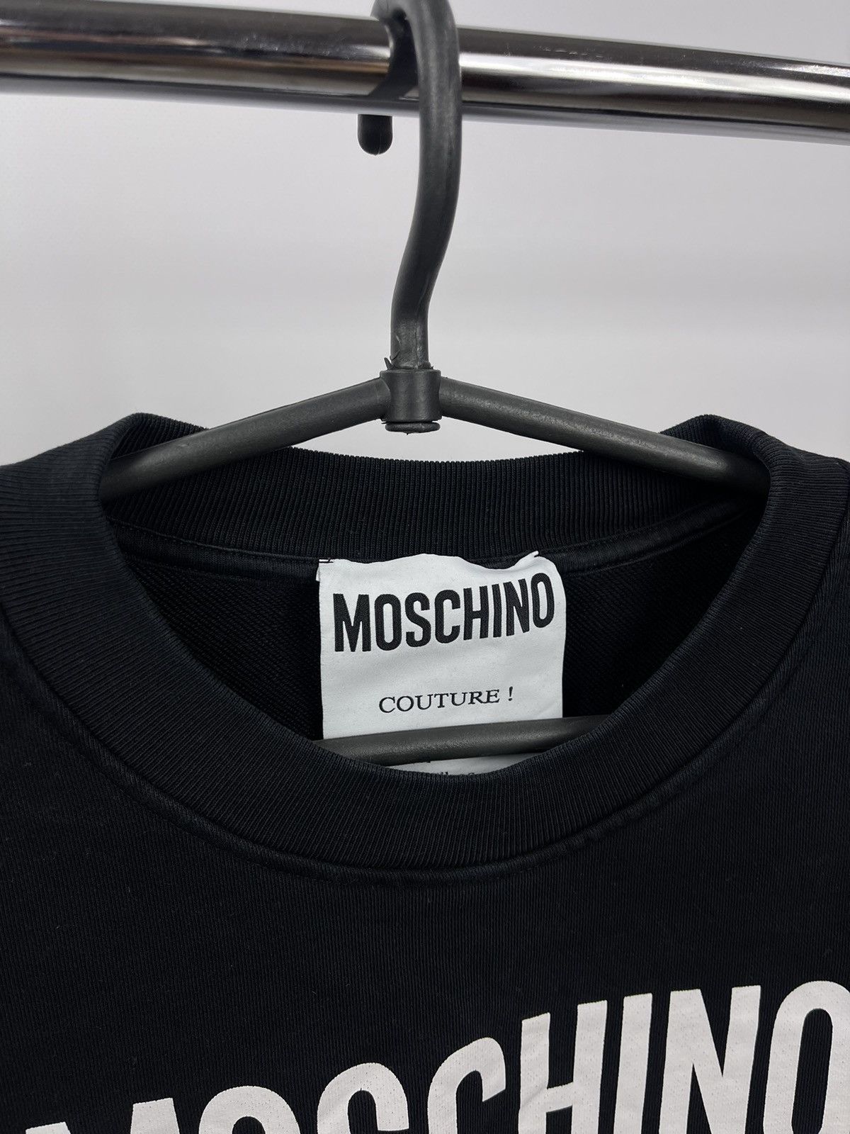 Moschino Moschino Milano Sweatshirt Size 8 (USA) Black Big Logo Size M / US 6-8 / IT 42-44 - 3 Thumbnail